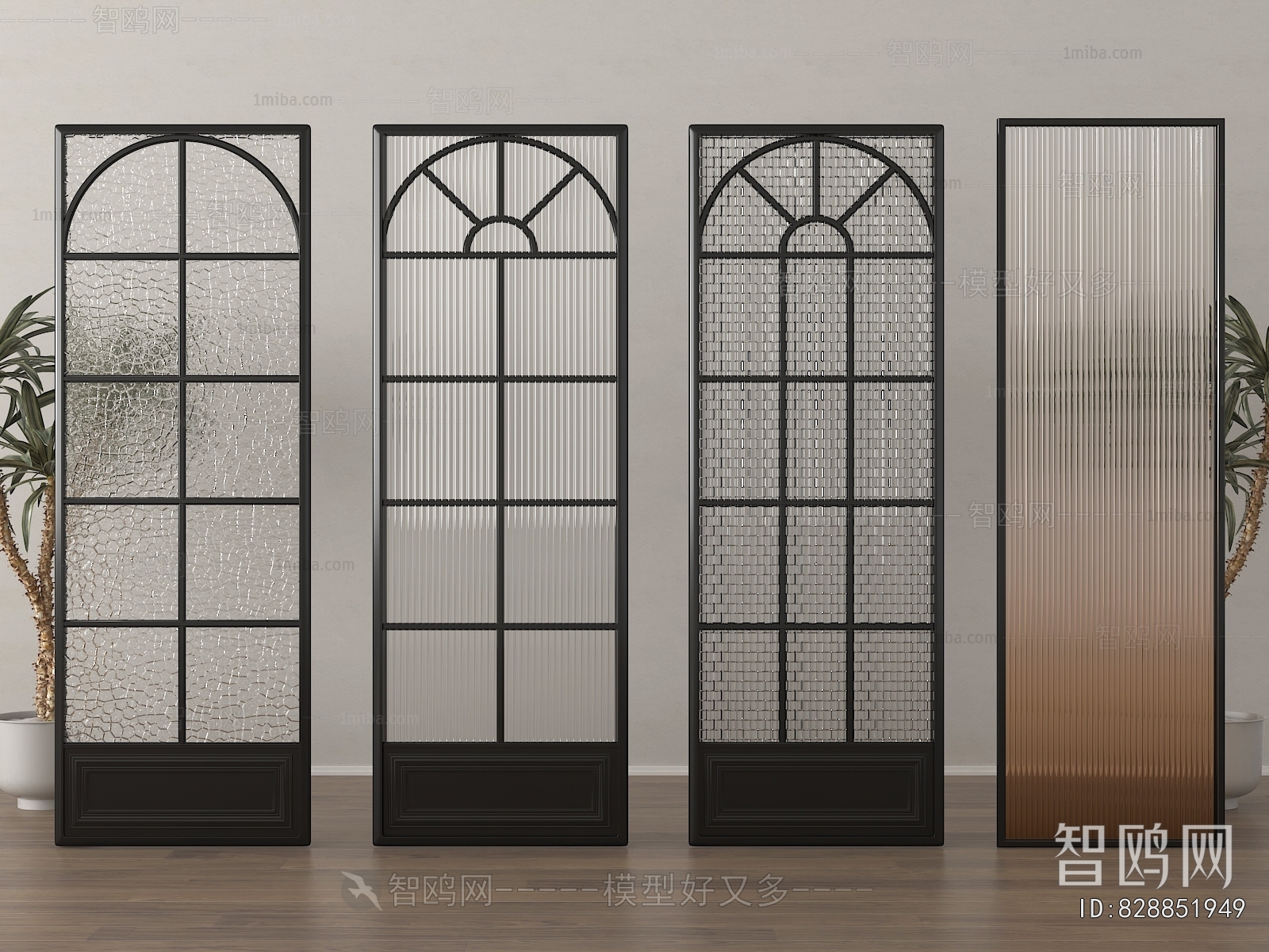French Style Glass Screen Partition