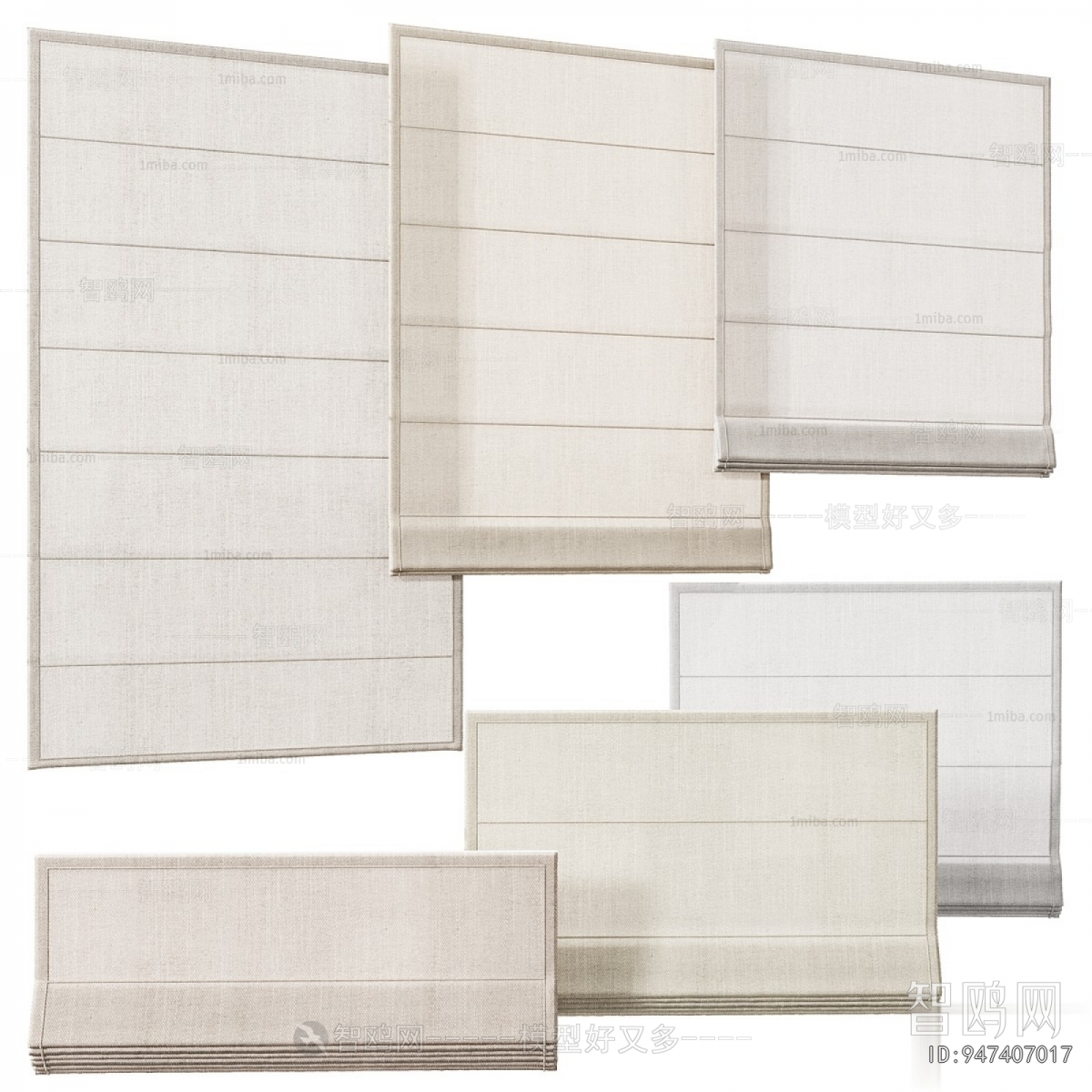 New Chinese Style Roman Curtain