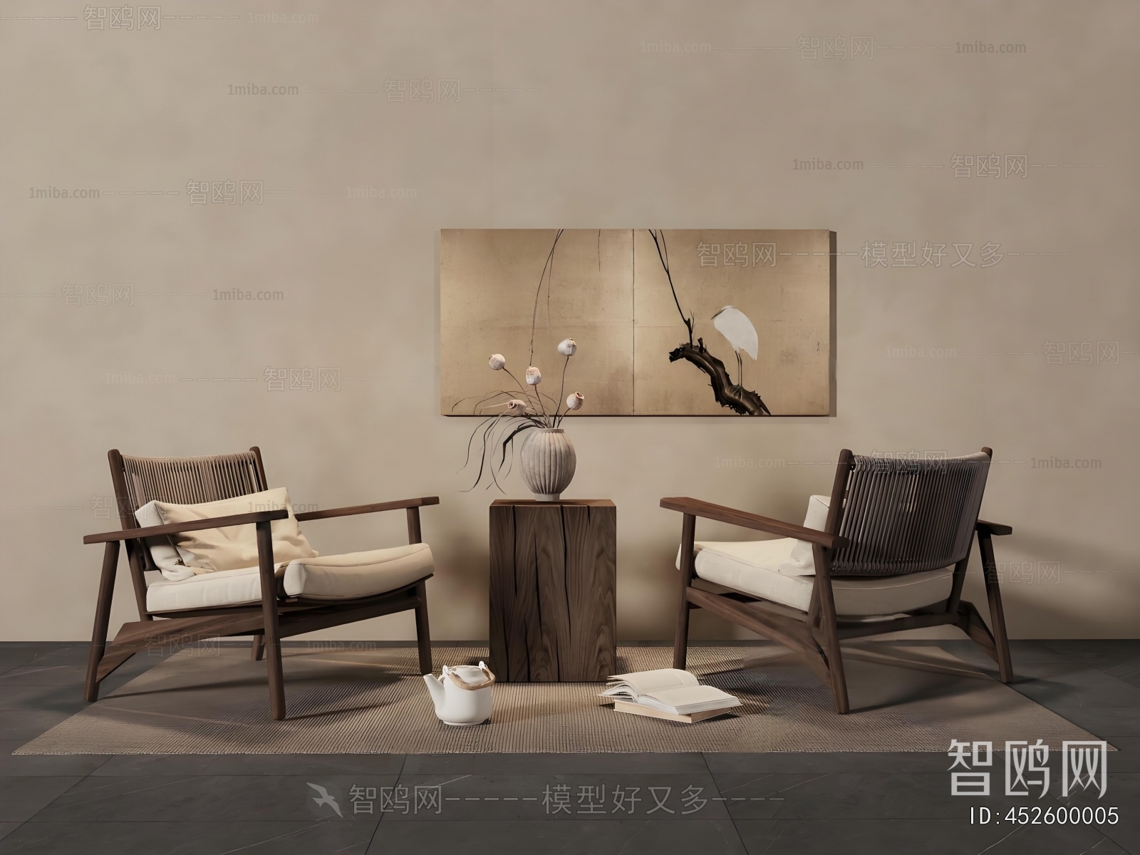 Wabi-sabi Style Lounge Chair