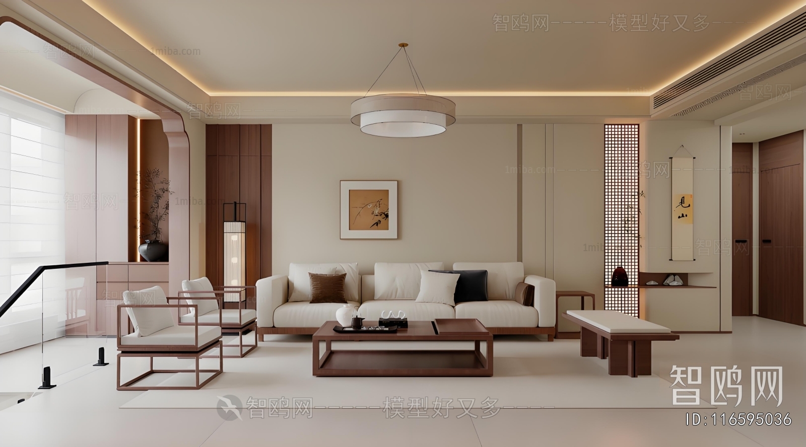 New Chinese Style A Living Room