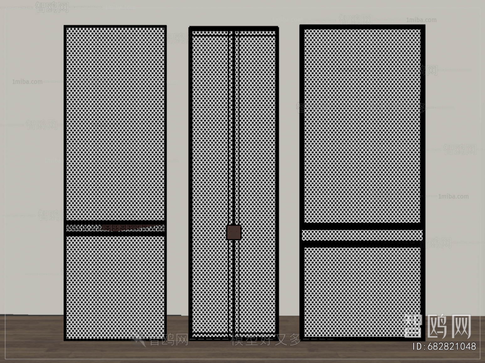 New Chinese Style Metal Screen Partition