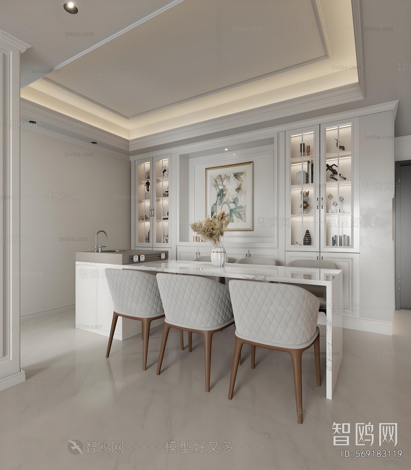 Simple European Style Dining Room