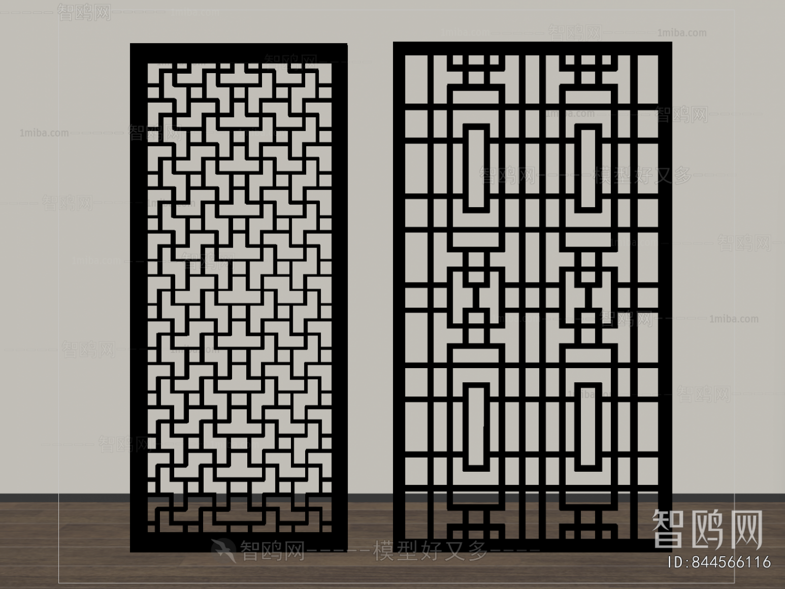 New Chinese Style Metal Screen Partition