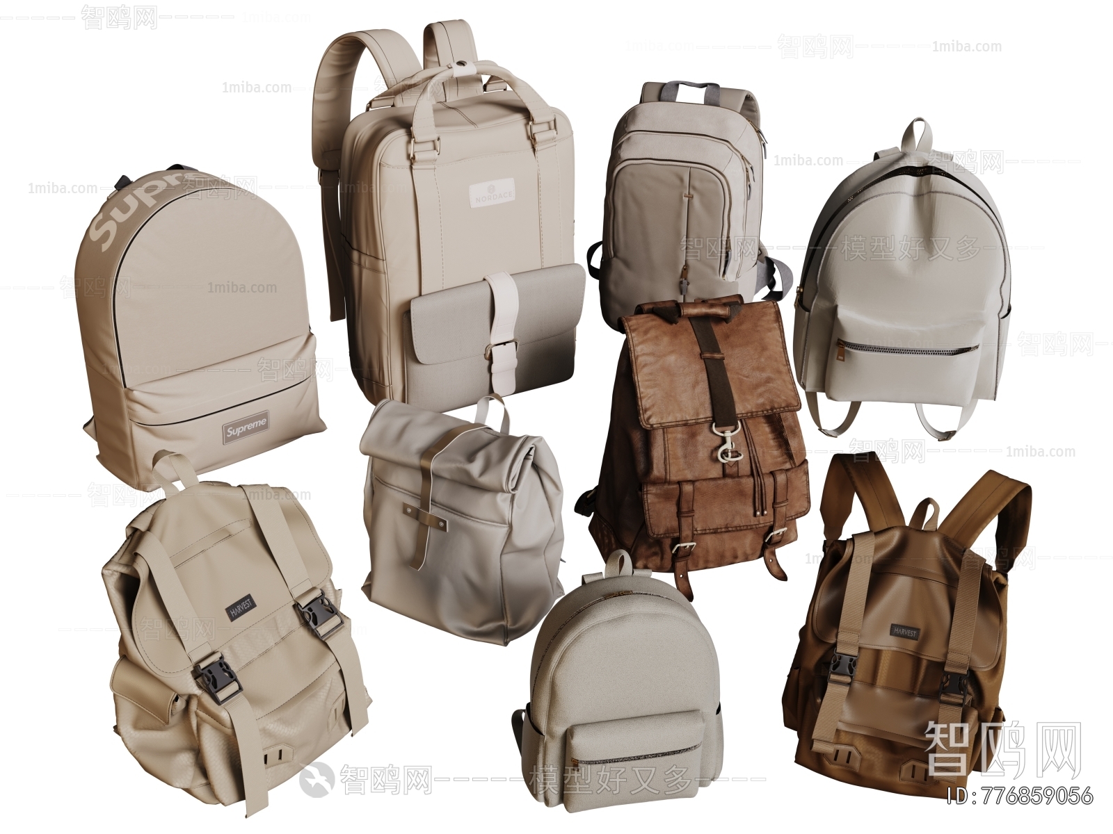 Modern Backpack And Backpack