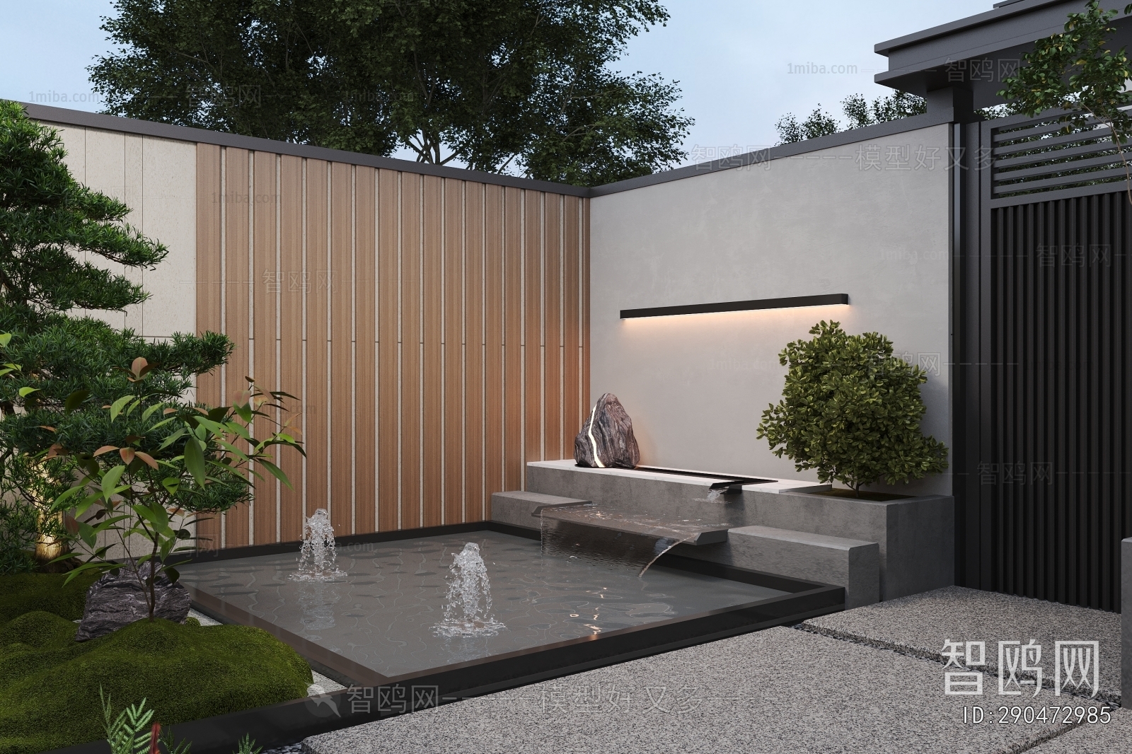 Modern Courtyard/landscape