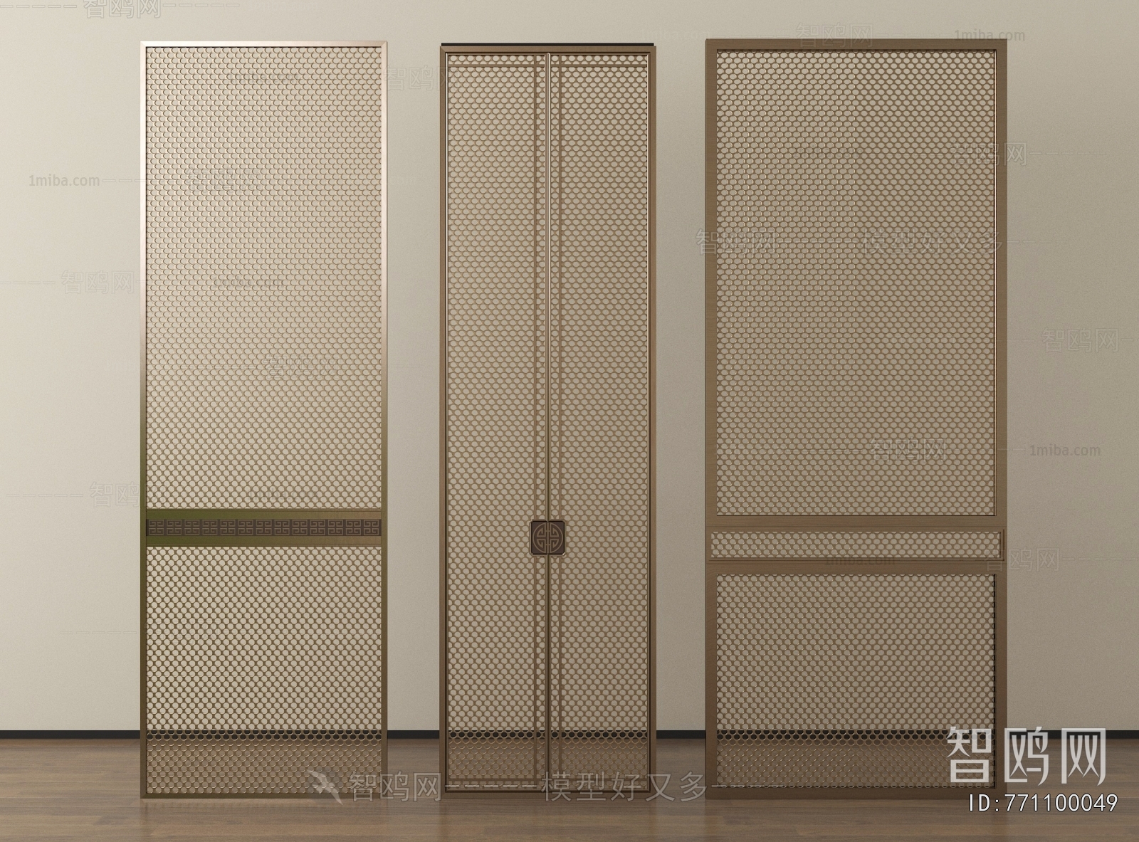 New Chinese Style Metal Screen Partition