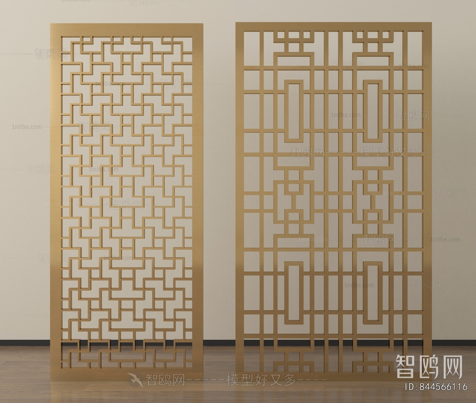 New Chinese Style Metal Screen Partition