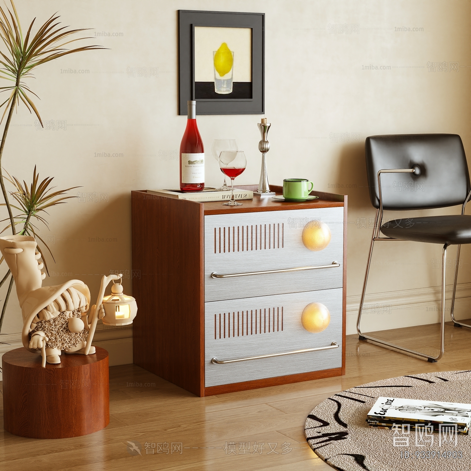 Modern Bedside Cupboard