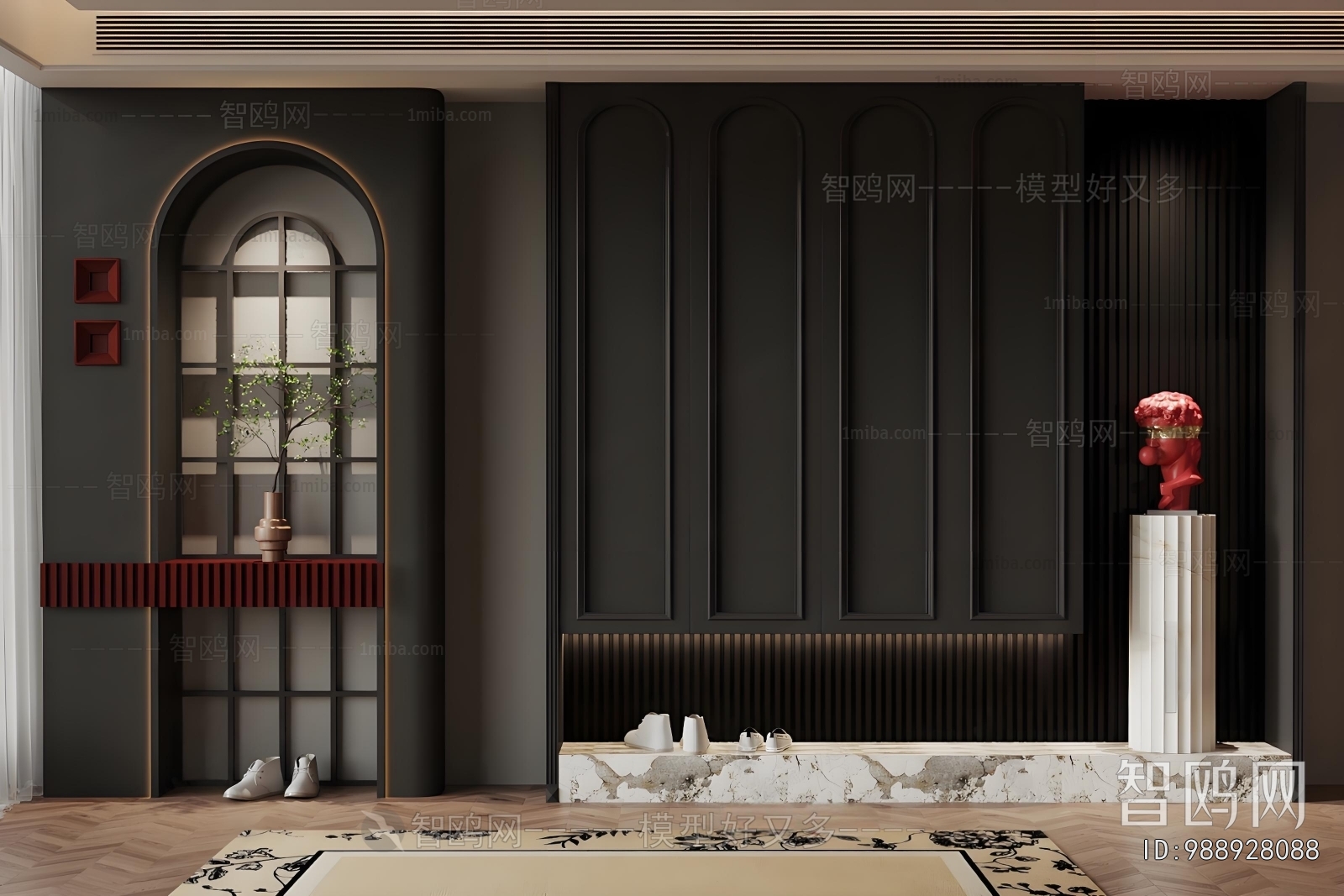 French Style Shoe Cabinet