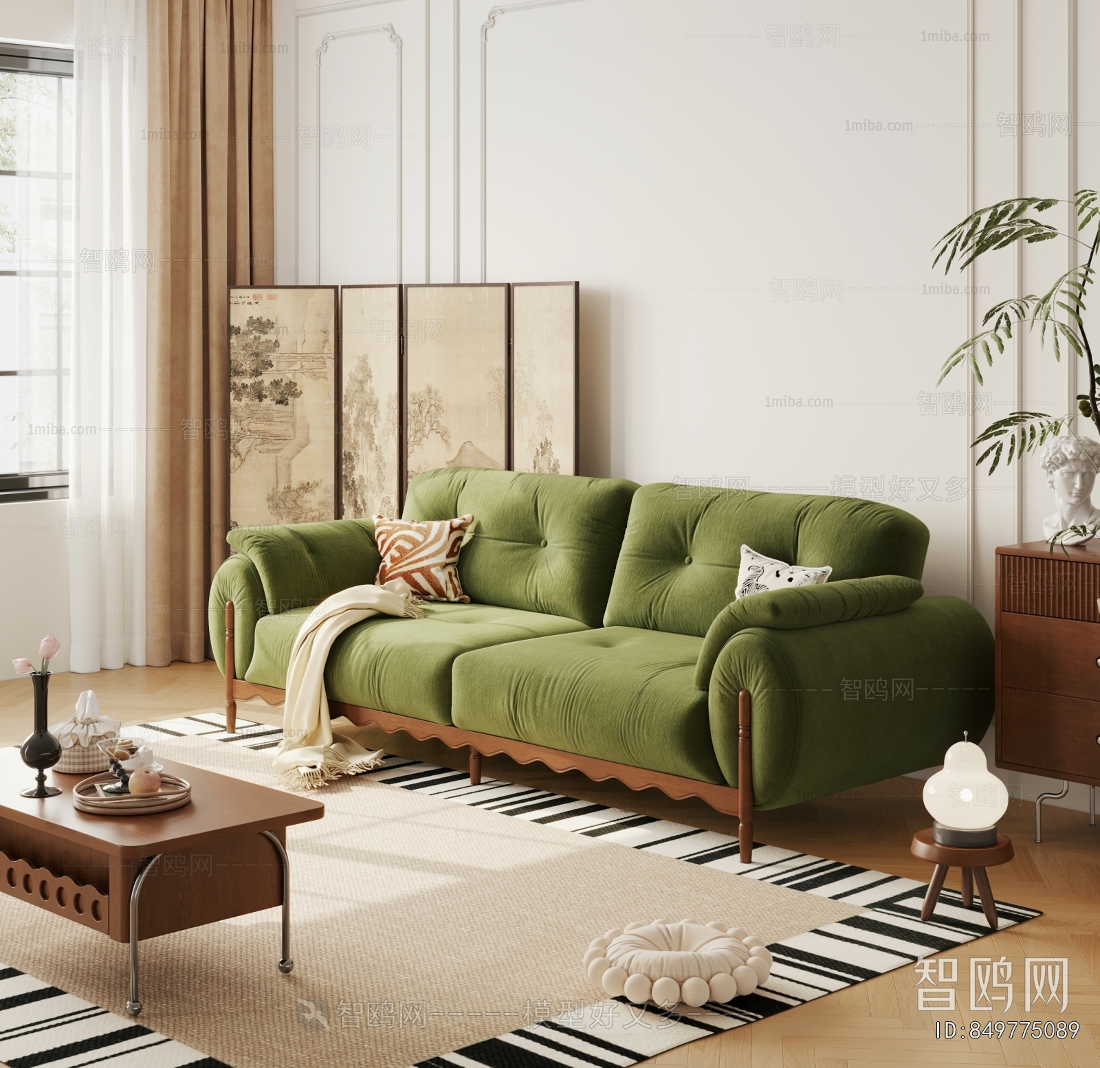 Retro Style Sofa Combination