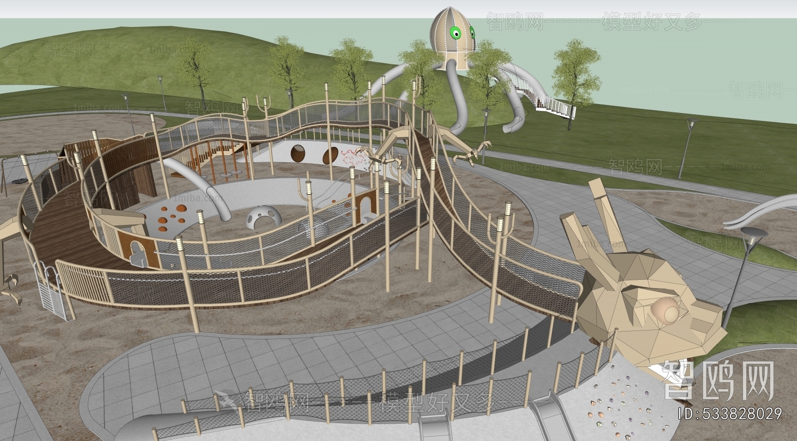 Modern Park Landscape