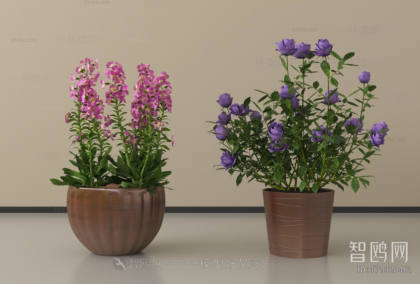 Modern Potted Green Plant