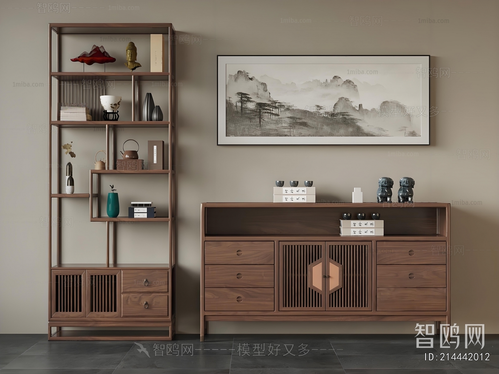 New Chinese Style Entrance Cabinet