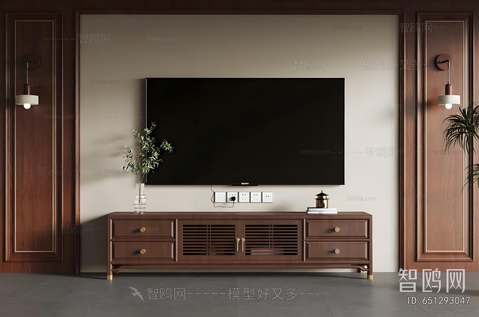 New Chinese Style TV Cabinet