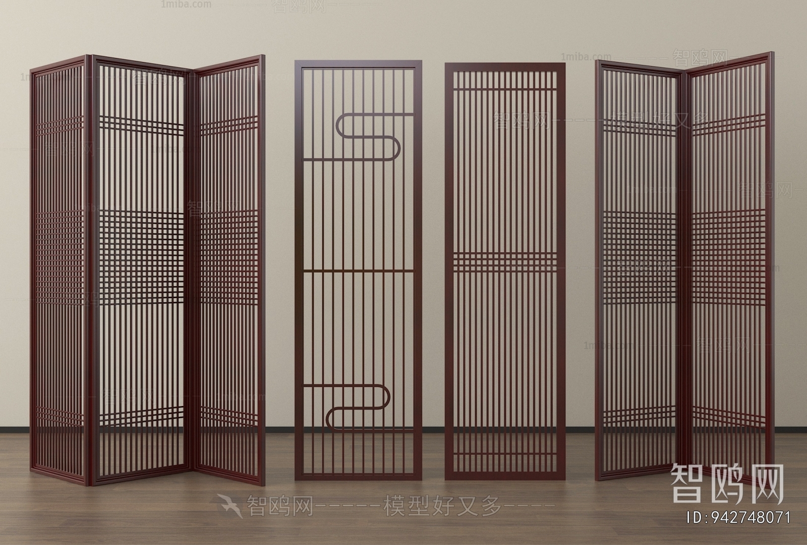 New Chinese Style Wooden Screen Partition