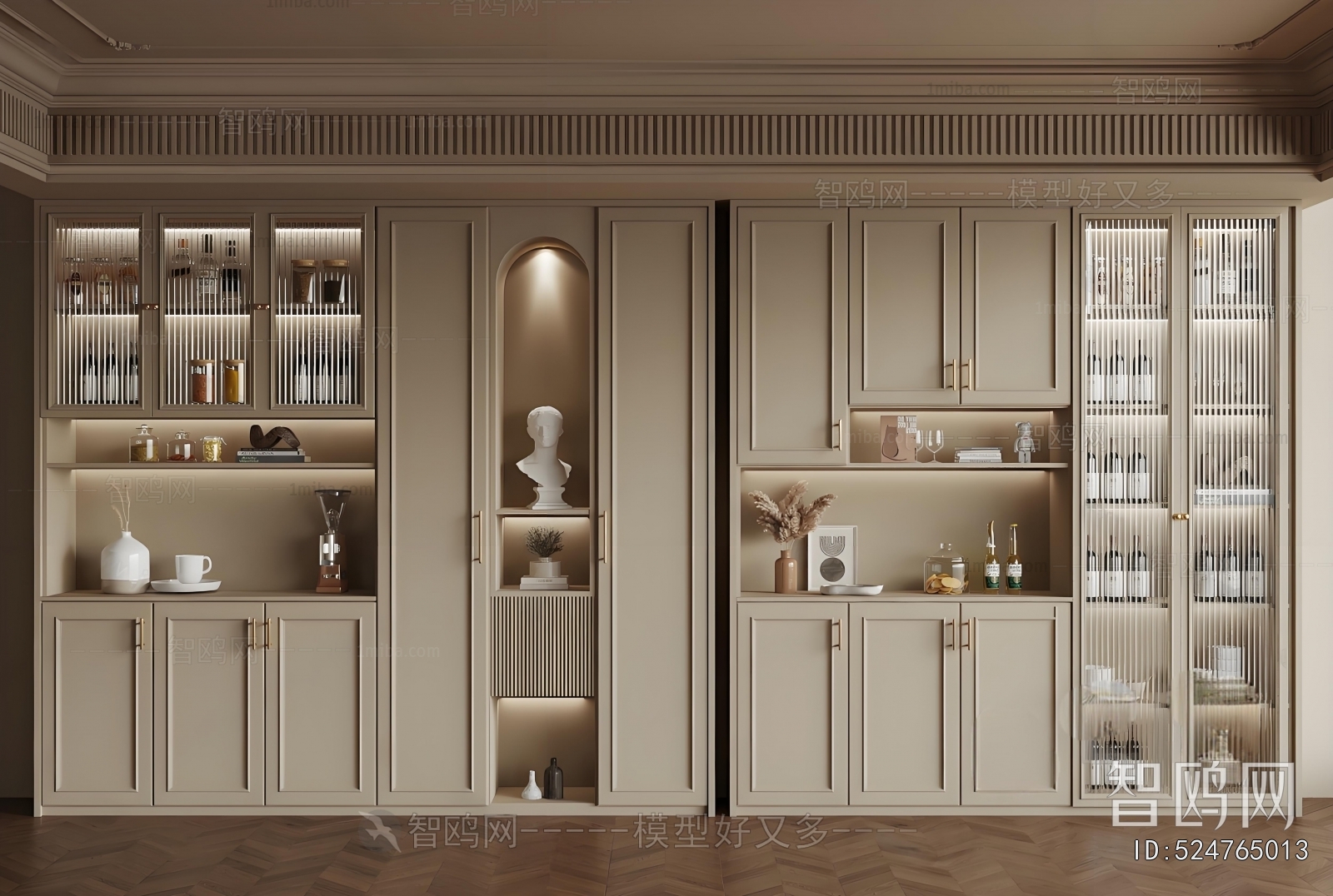 French Style Wine Cabinet