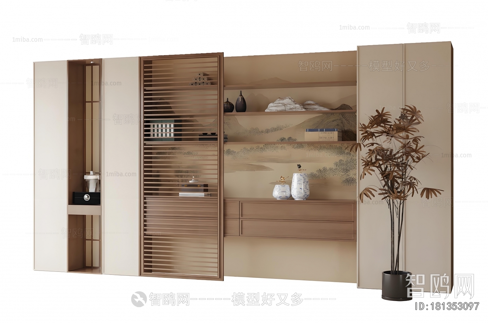 New Chinese Style Bookcase