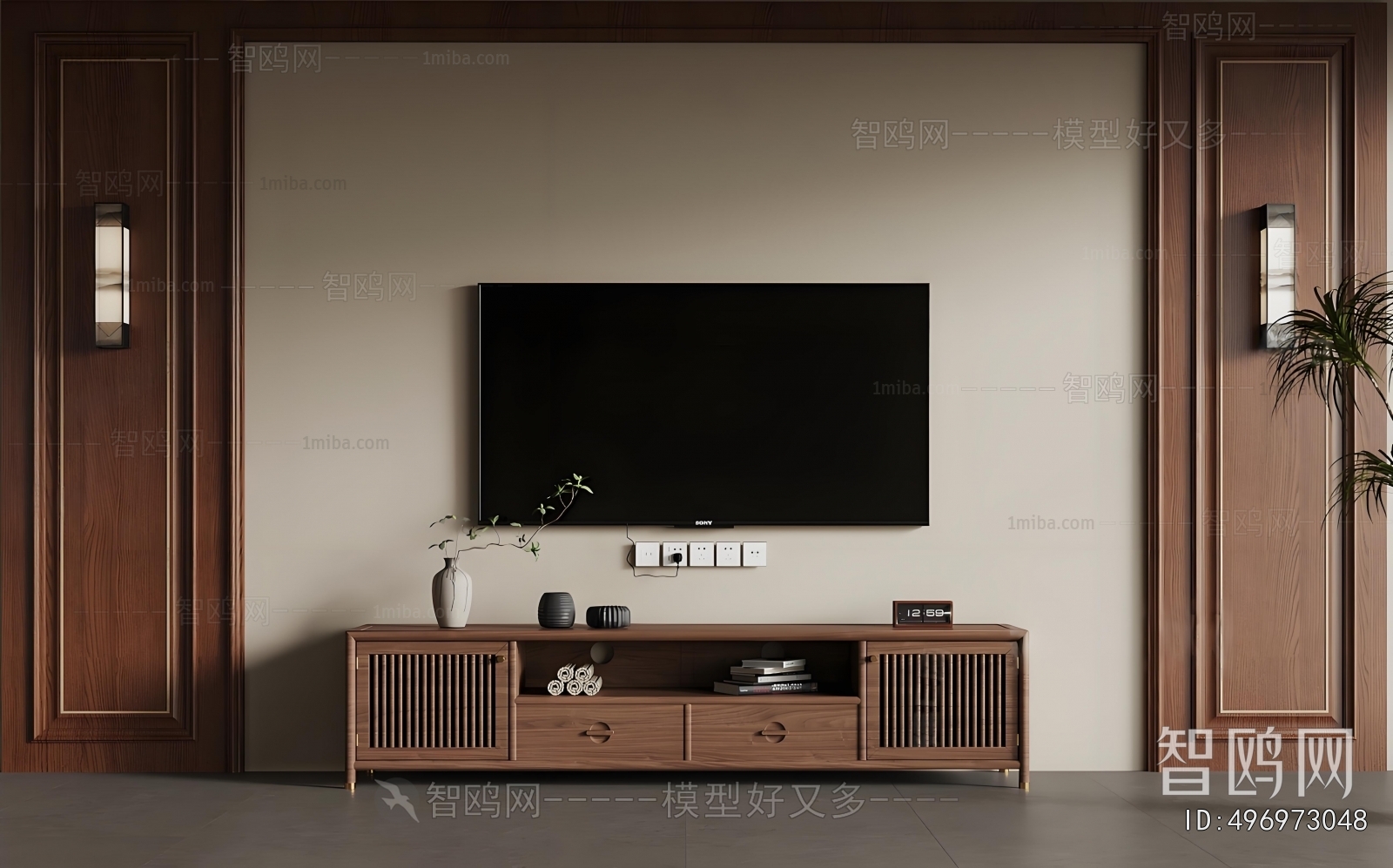 New Chinese Style TV Cabinet
