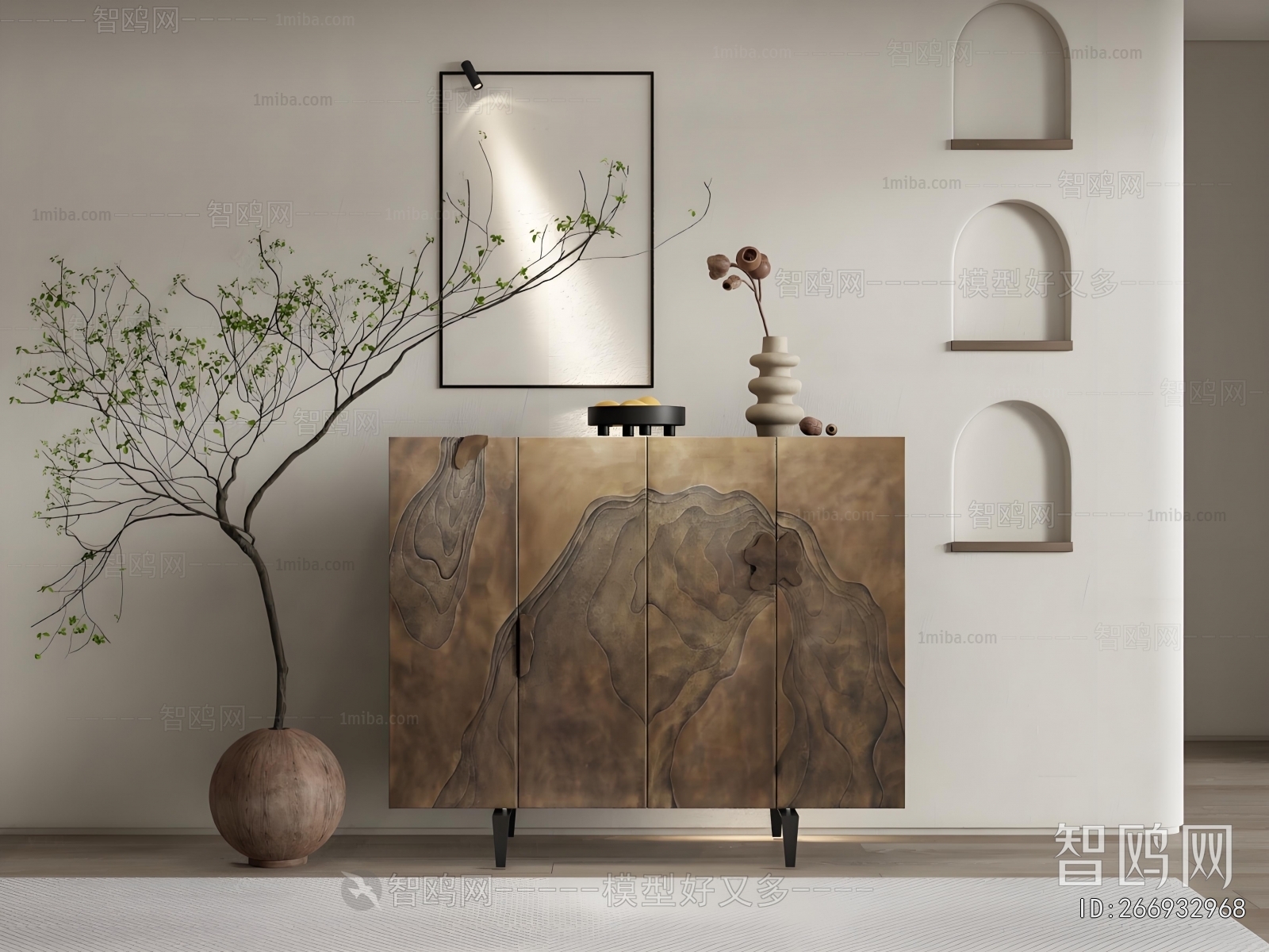 Wabi-sabi Style Entrance Cabinet