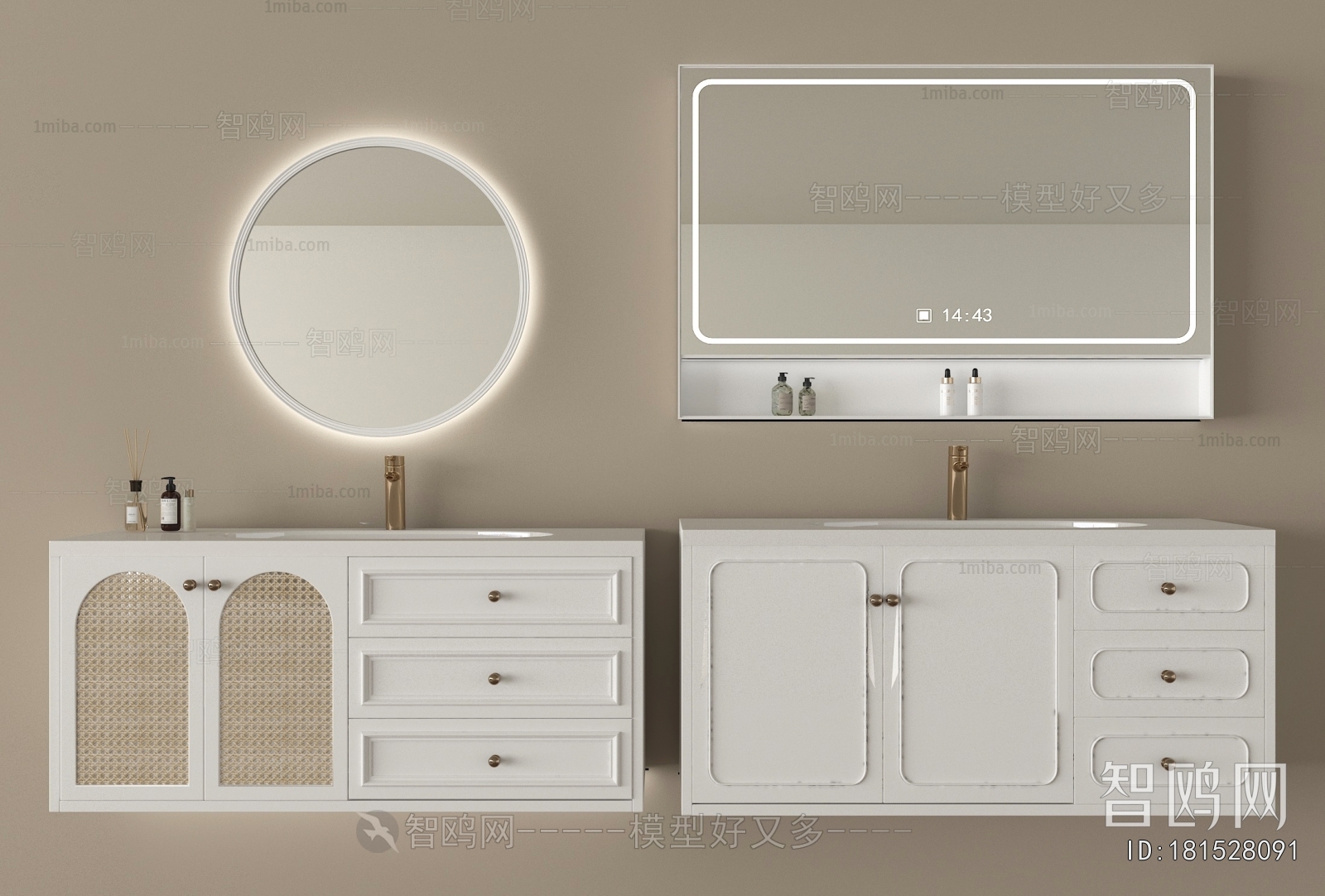 French Style Bathroom Cabinet