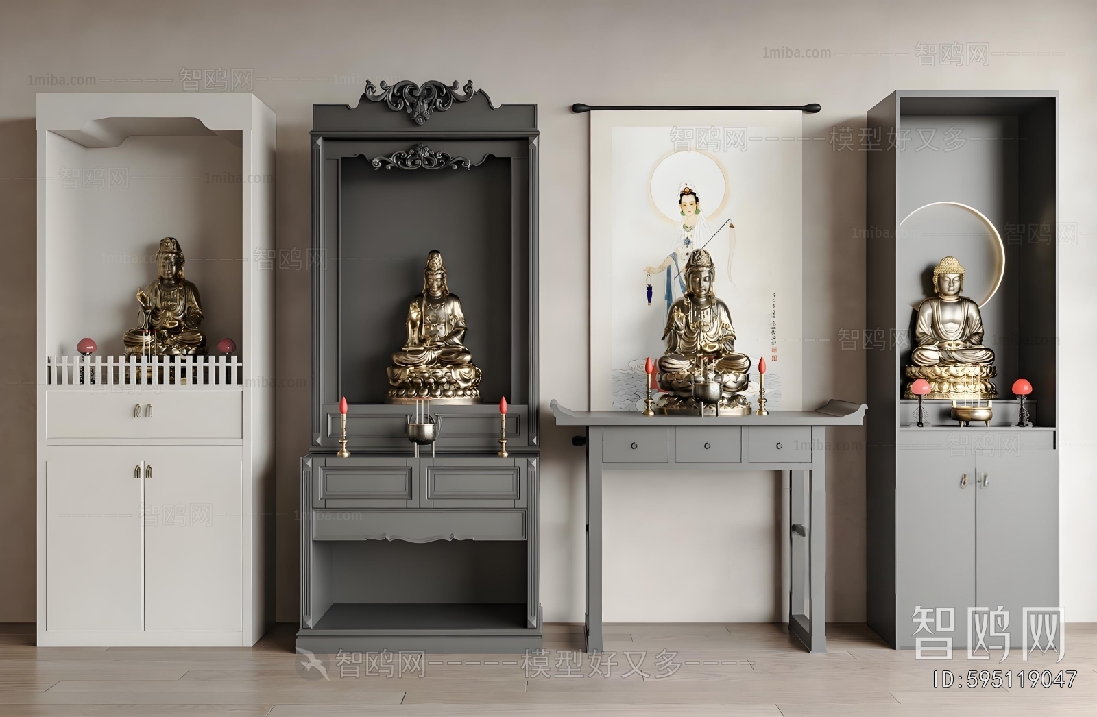 New Chinese Style Buddhist Niche