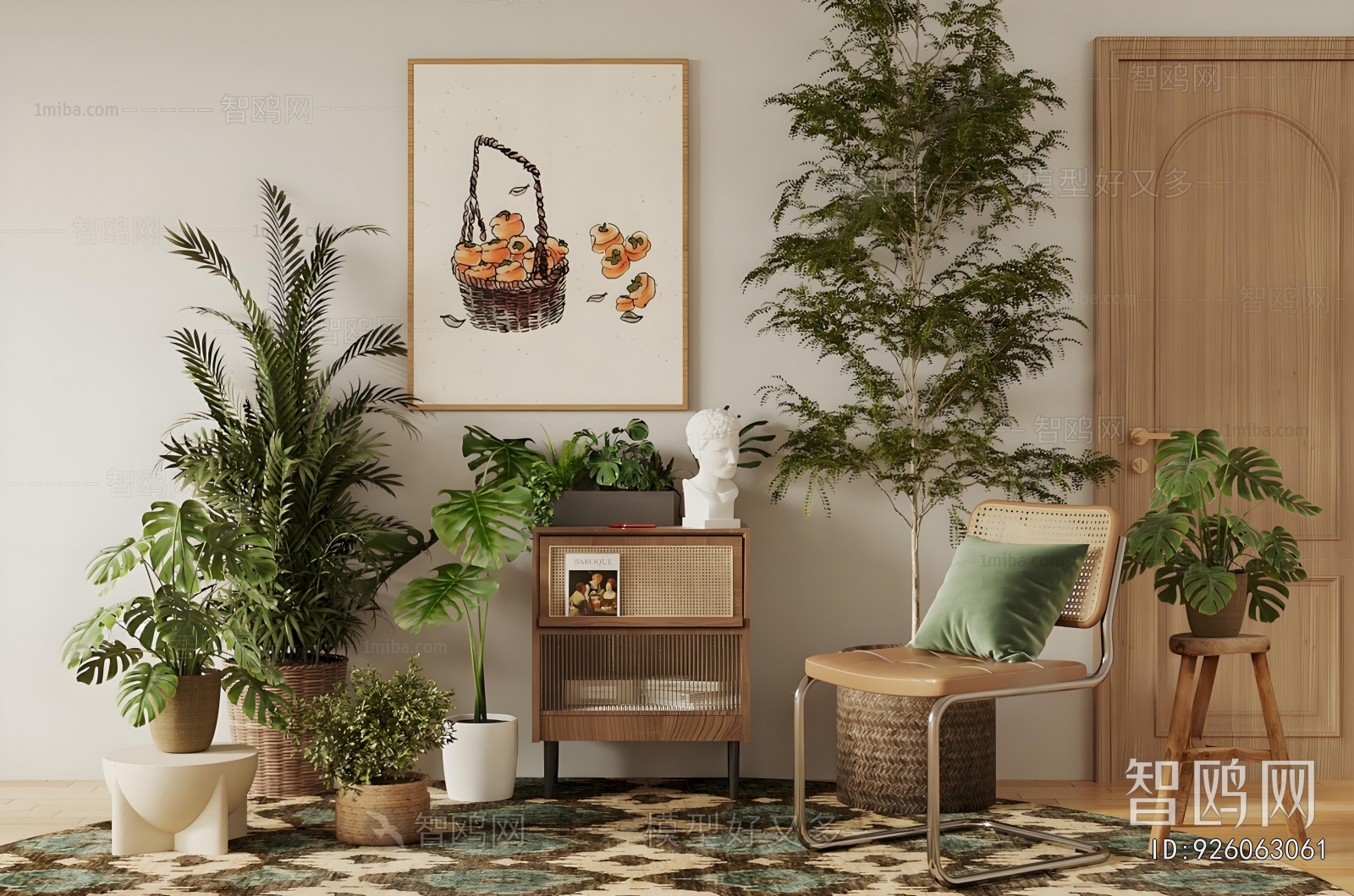 Modern Ground Green Plant Potted Plants