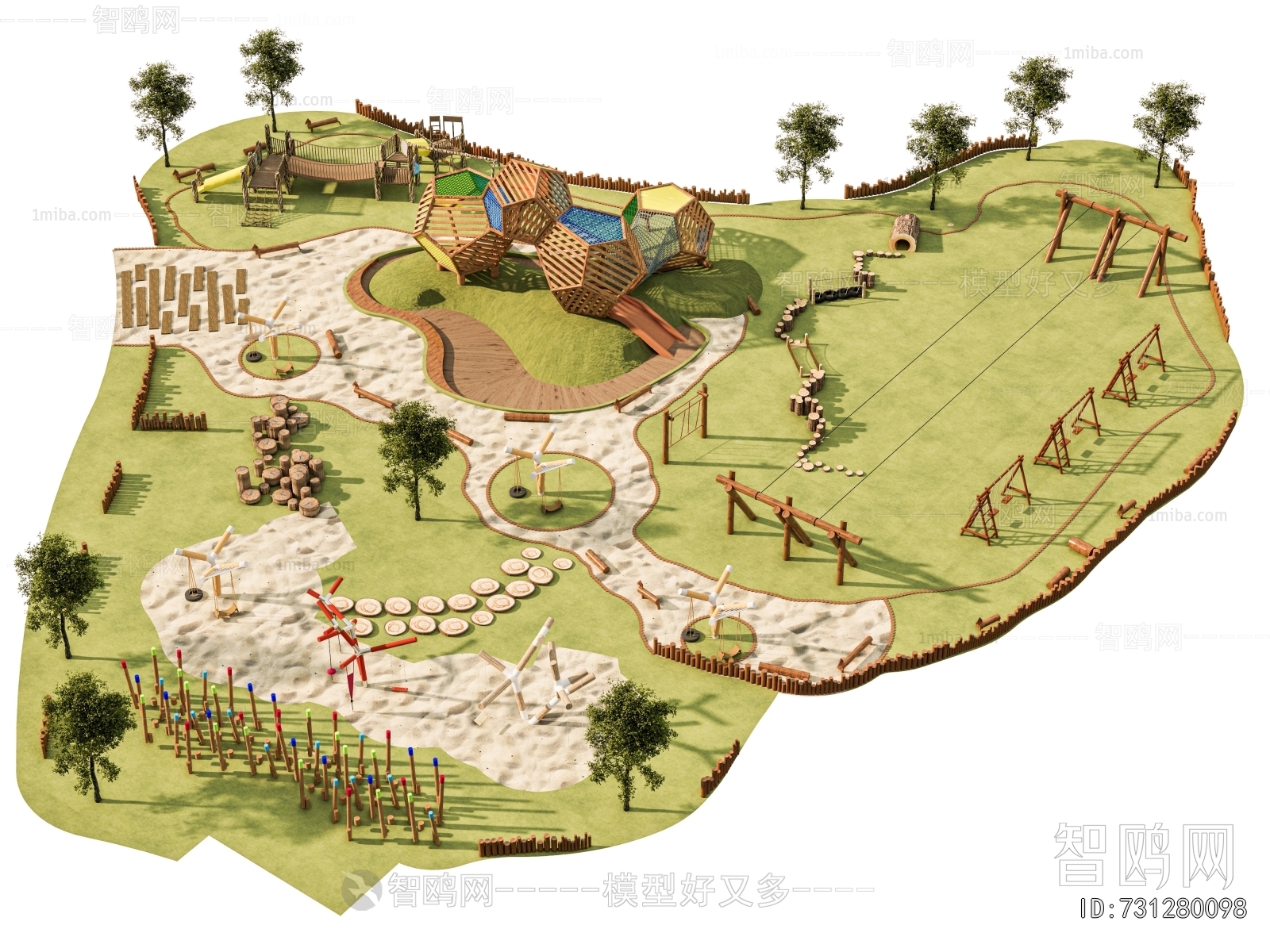 Modern Park Landscape