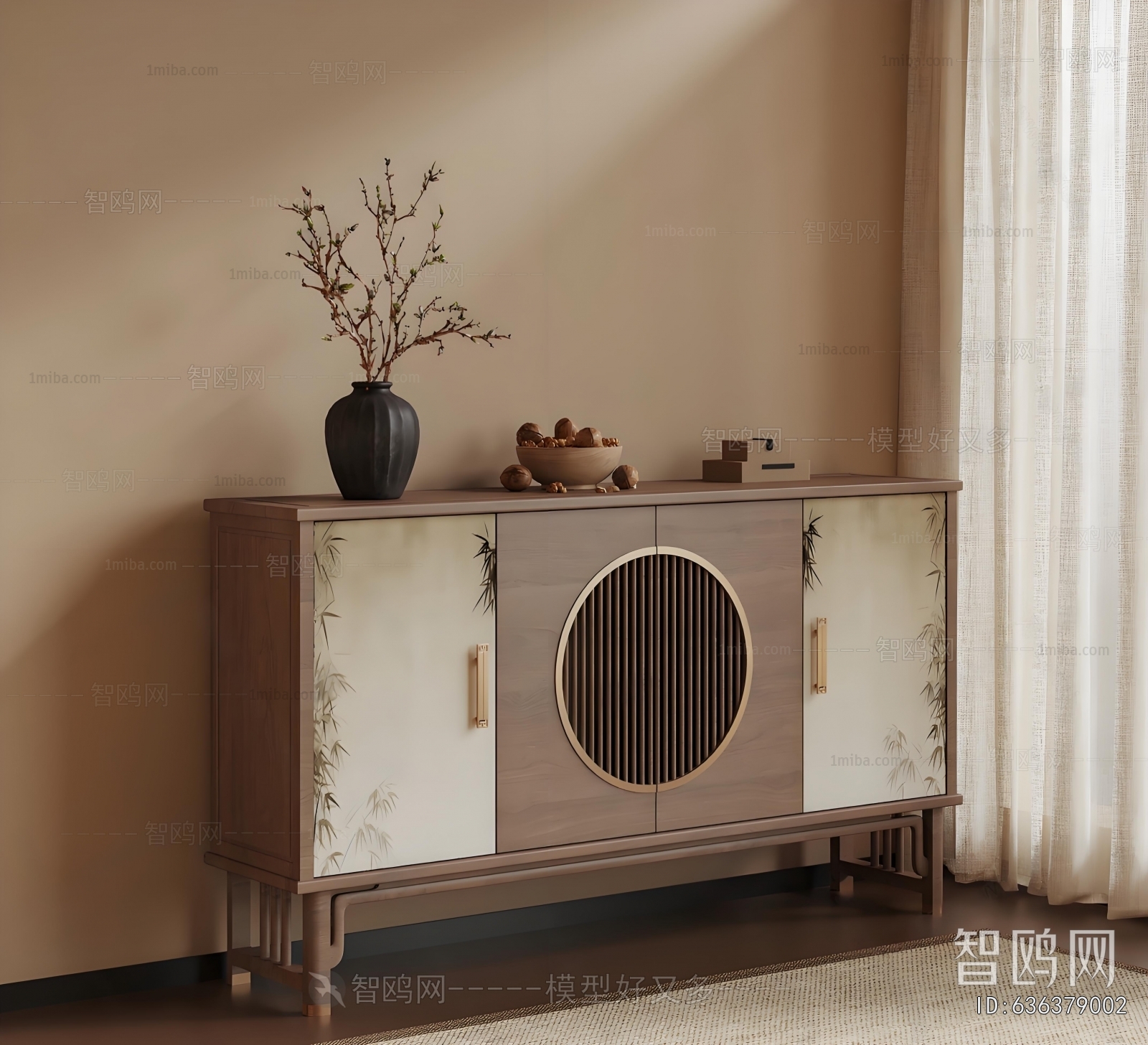 New Chinese Style Entrance Cabinet