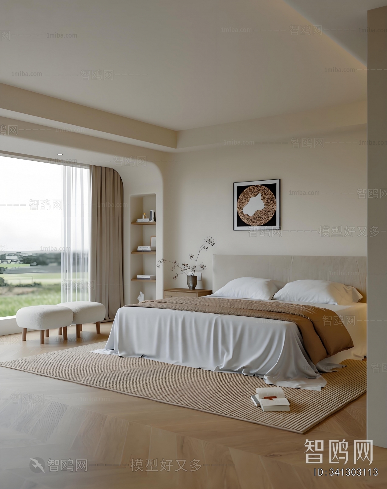 Modern Wabi-sabi Style Bedroom