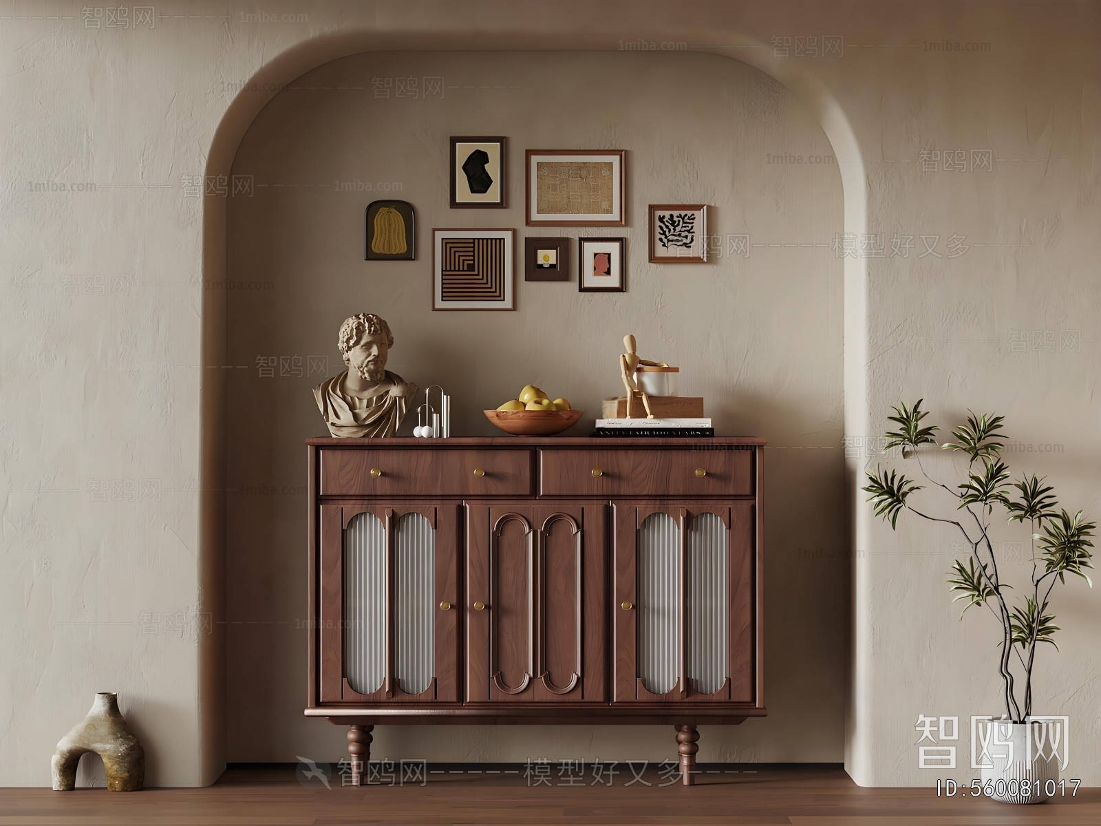 French Style Entrance Cabinet