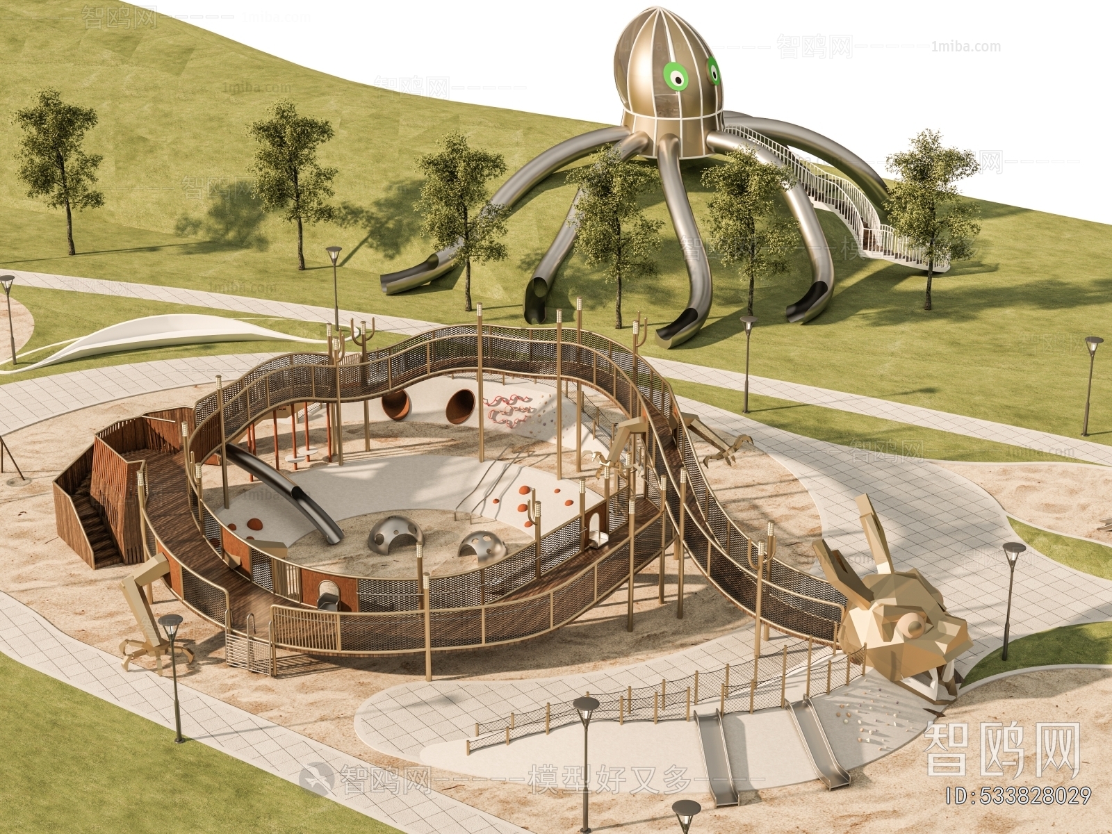 Modern Park Landscape