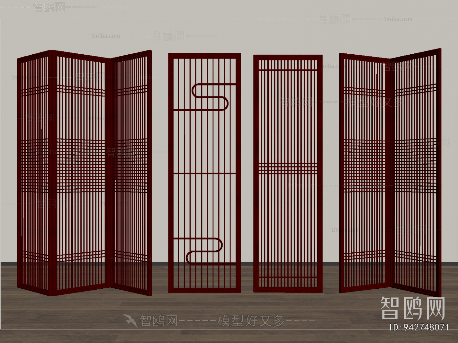 New Chinese Style Wooden Screen Partition