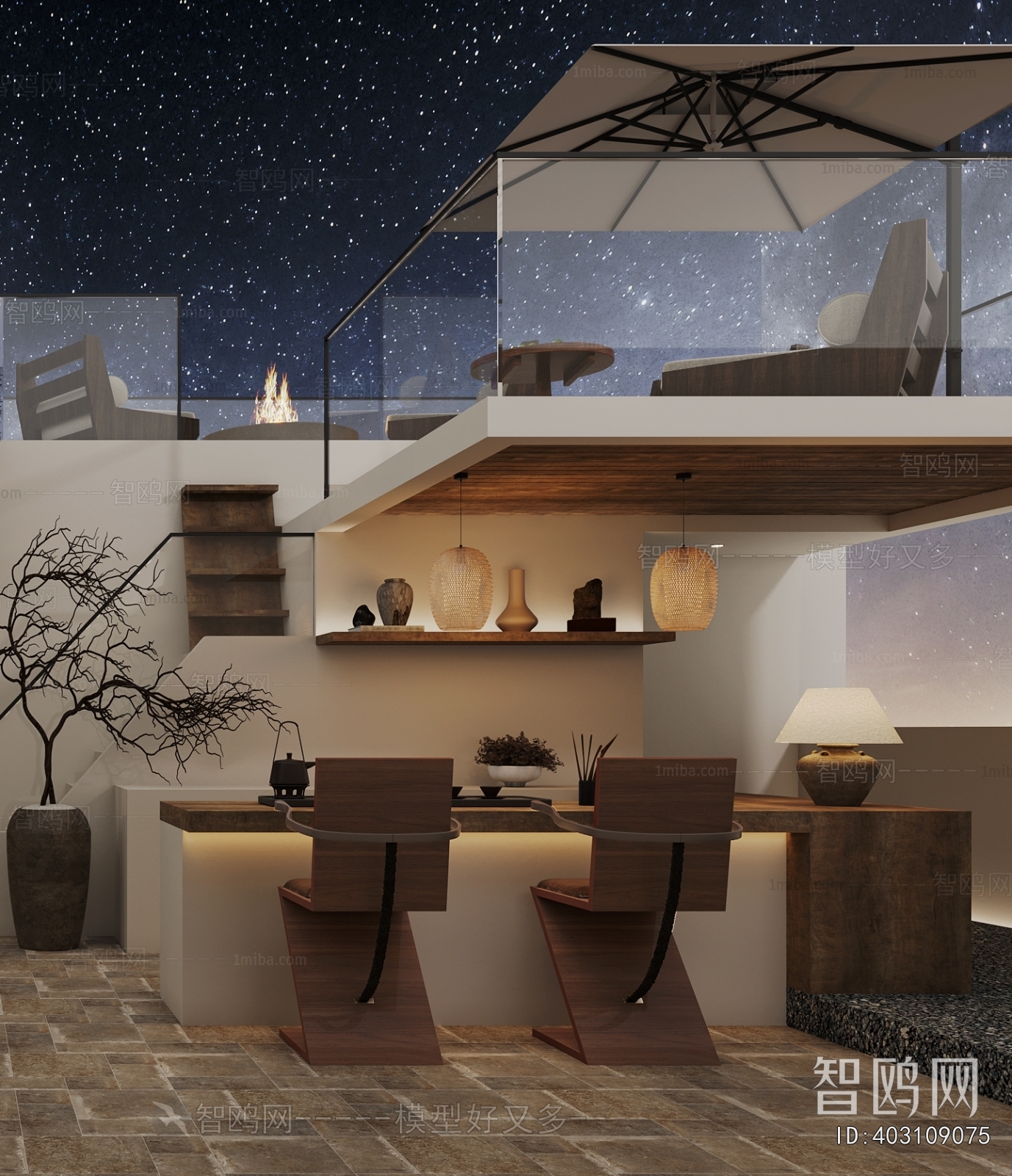 Wabi-sabi Style Terrace