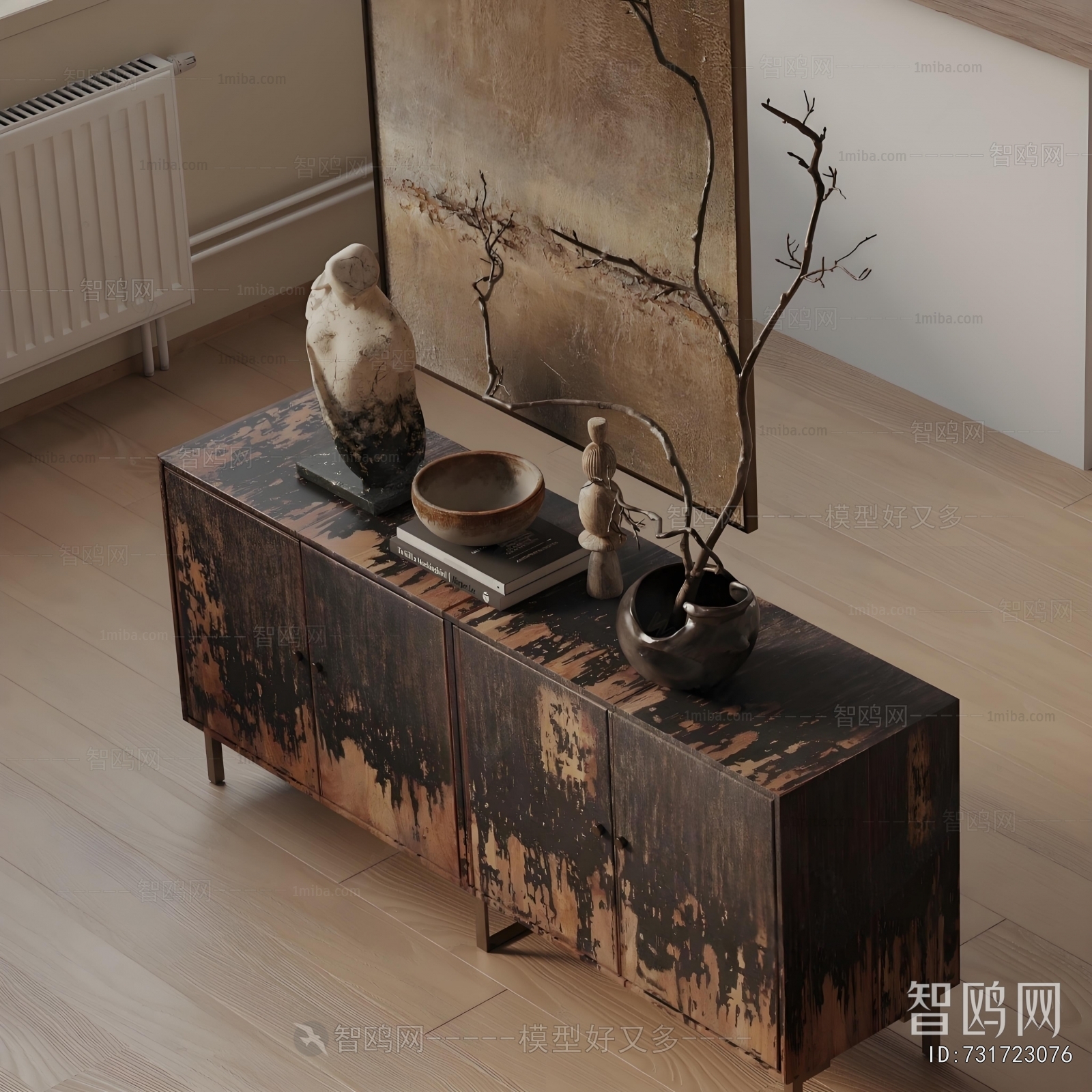 Wabi-sabi Style Entrance Cabinet