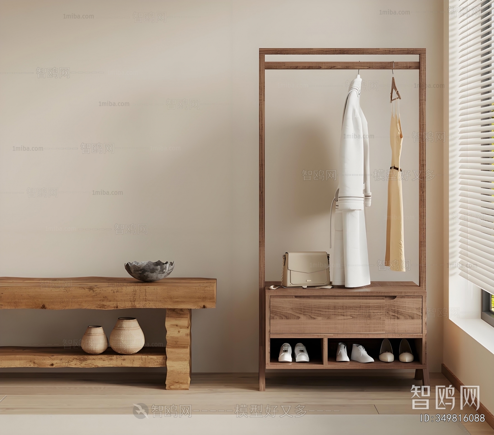 Wabi-sabi Style Coat Hanger