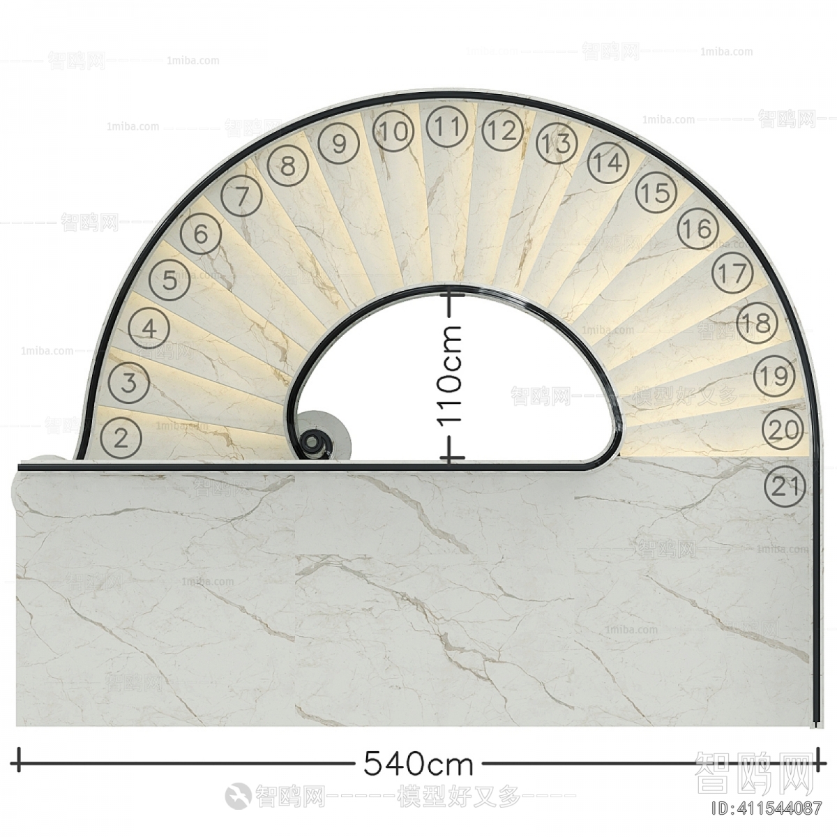 New Classical Style Rotating Staircase