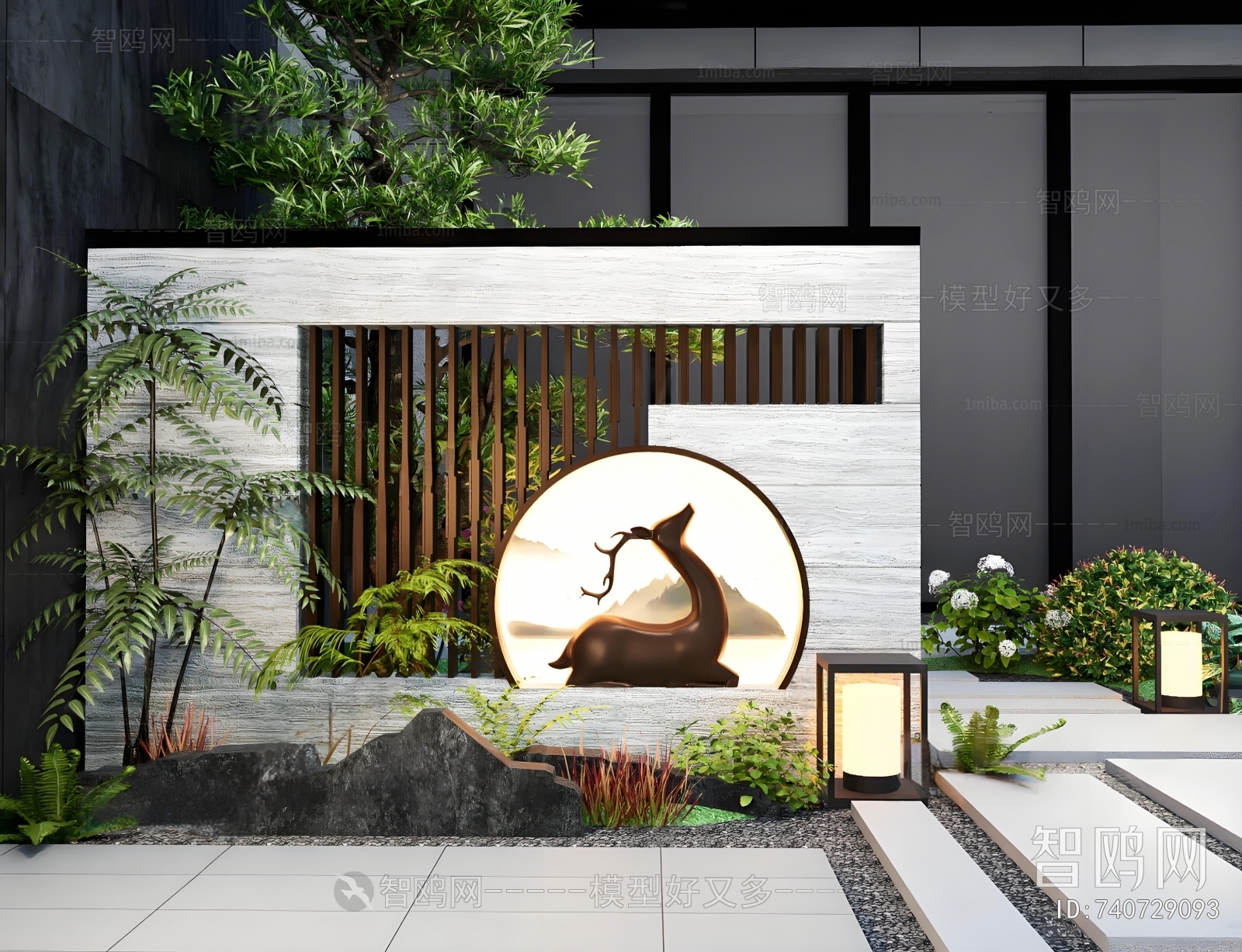 New Chinese Style Landscape Wall