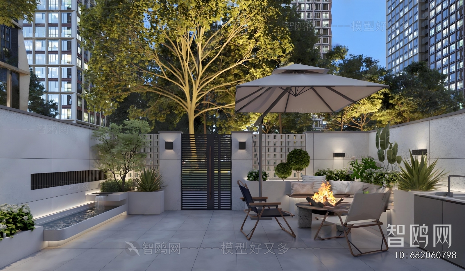 Modern Courtyard/landscape