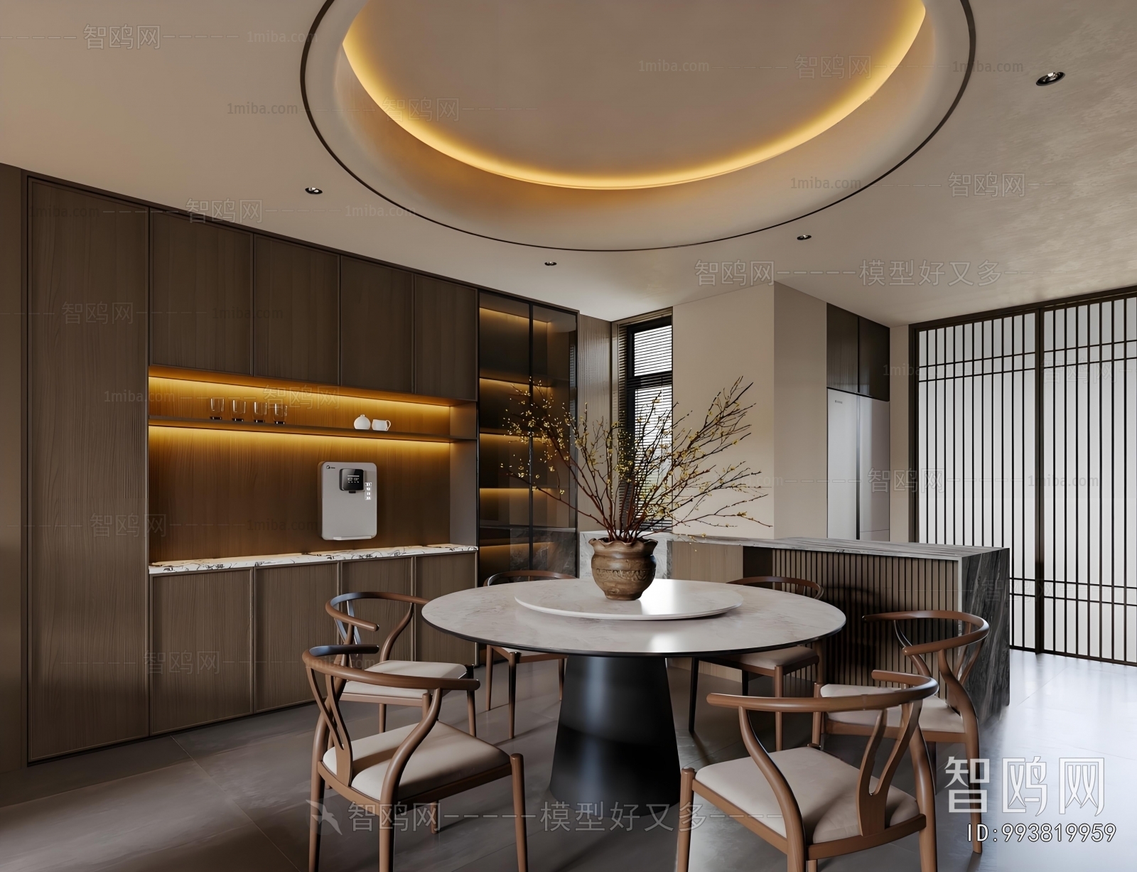 New Chinese Style A Living Room