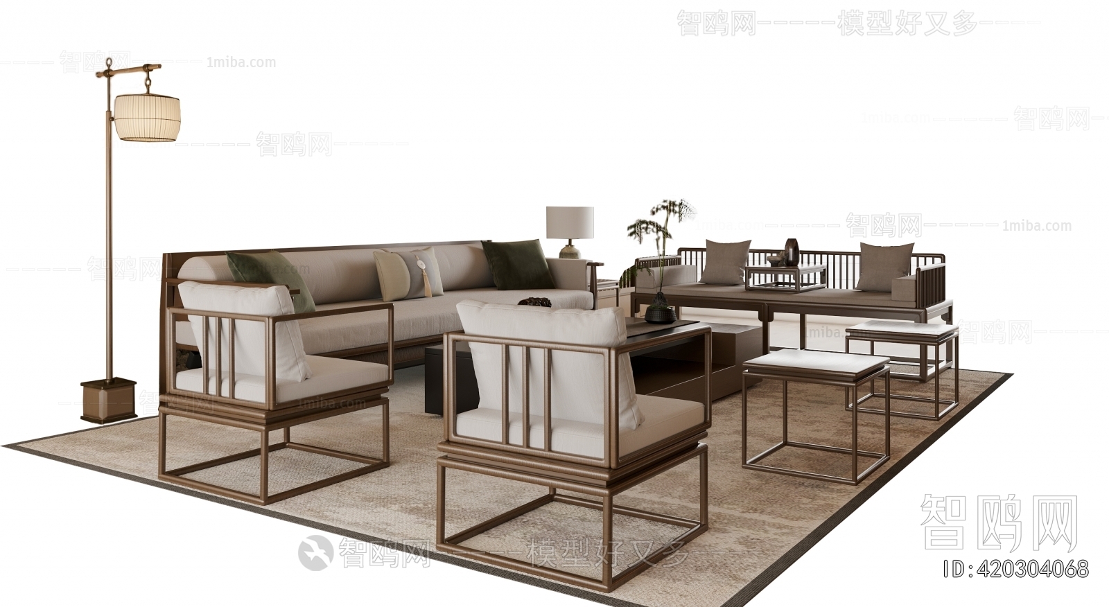 New Chinese Style Sofa Combination