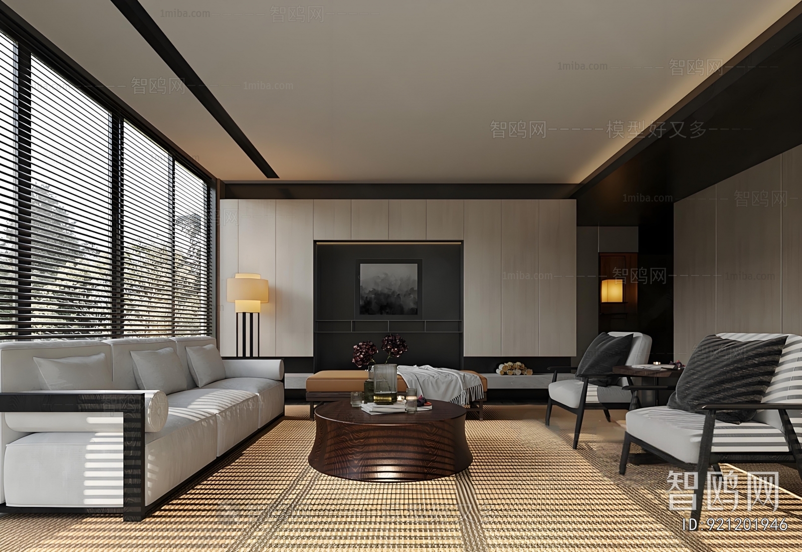 New Chinese Style A Living Room