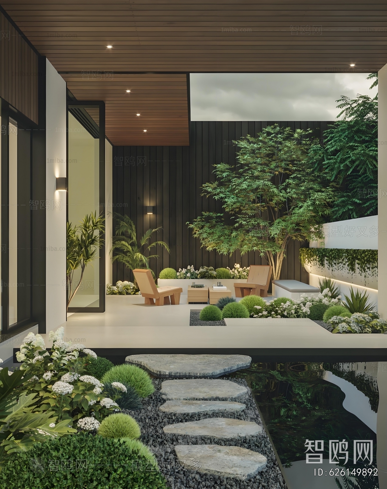 Modern Courtyard/landscape