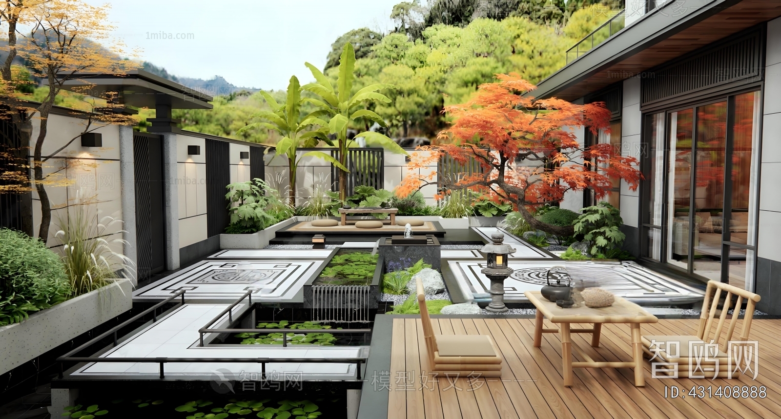 New Chinese Style Courtyard/landscape