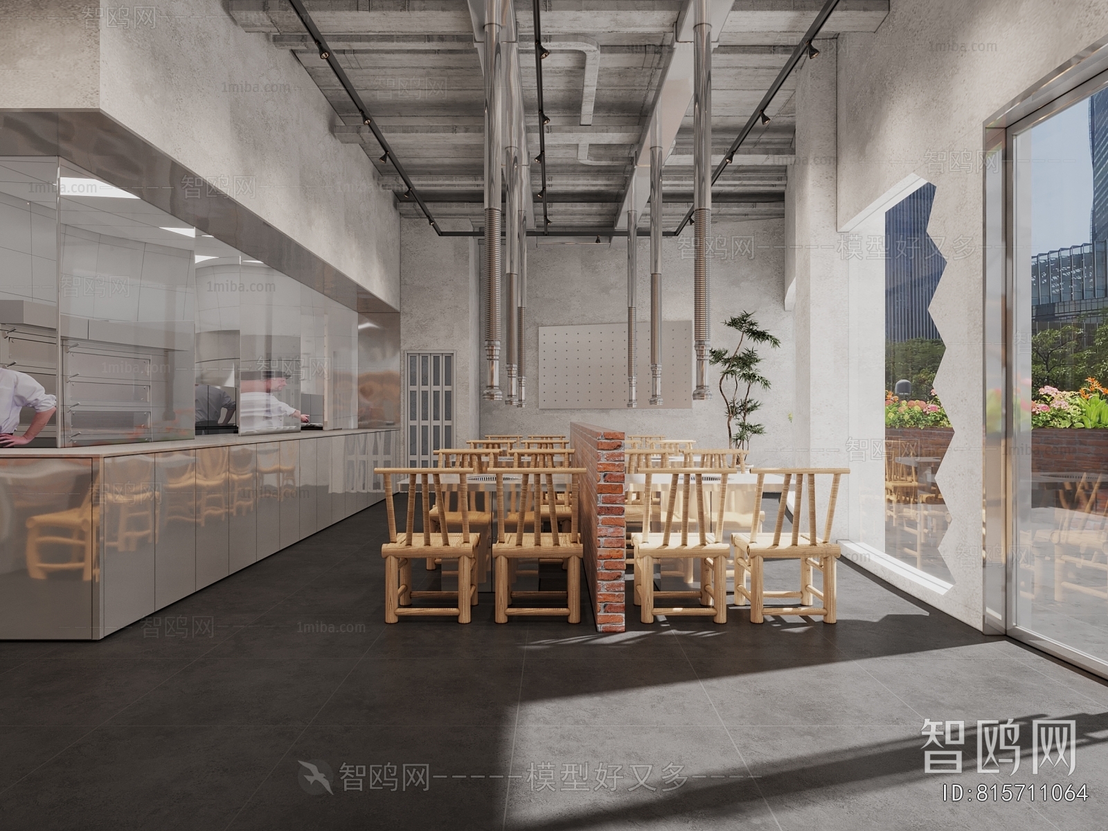 Industrial Style Barbecue Restaurant