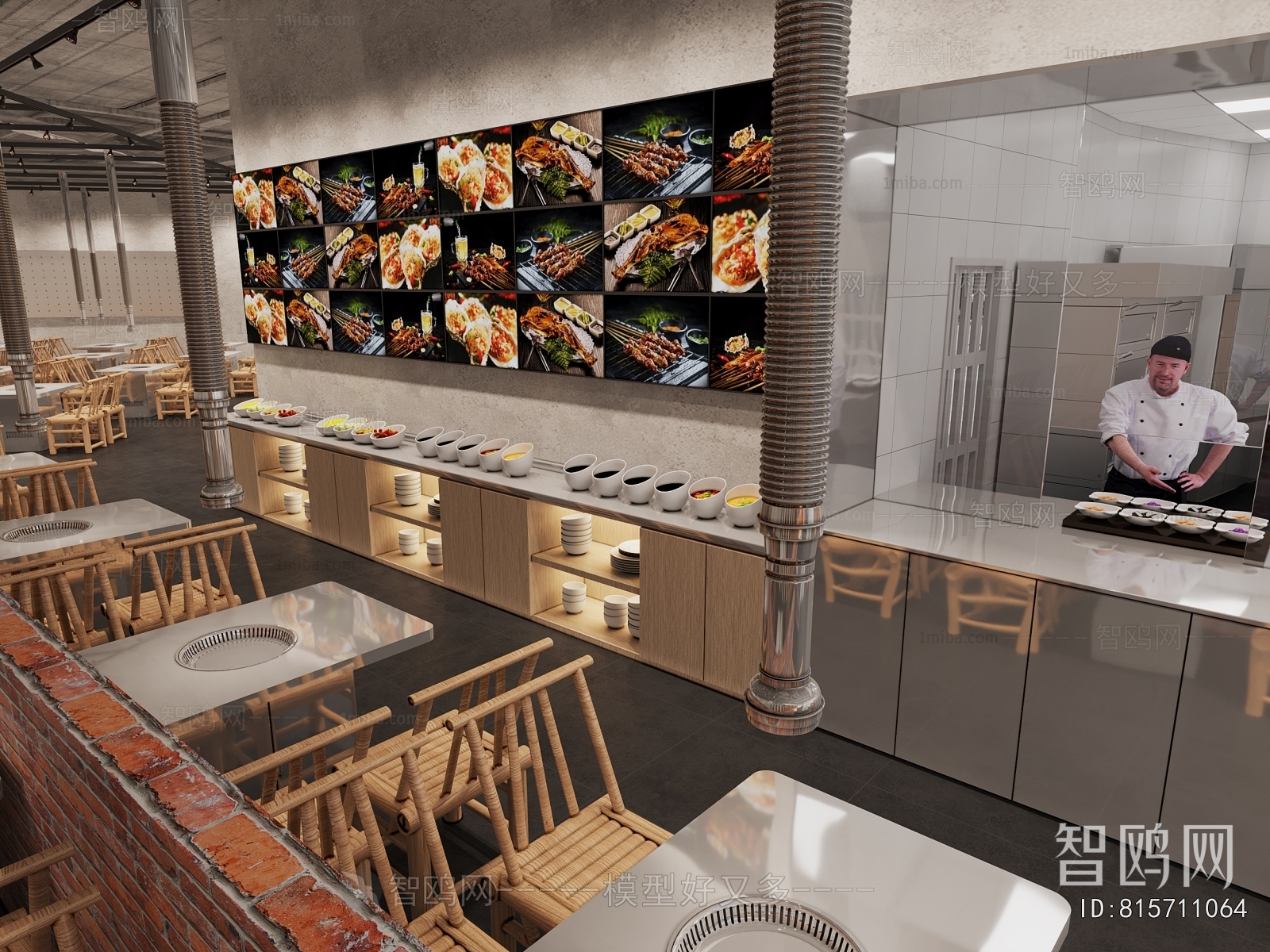 Industrial Style Barbecue Restaurant