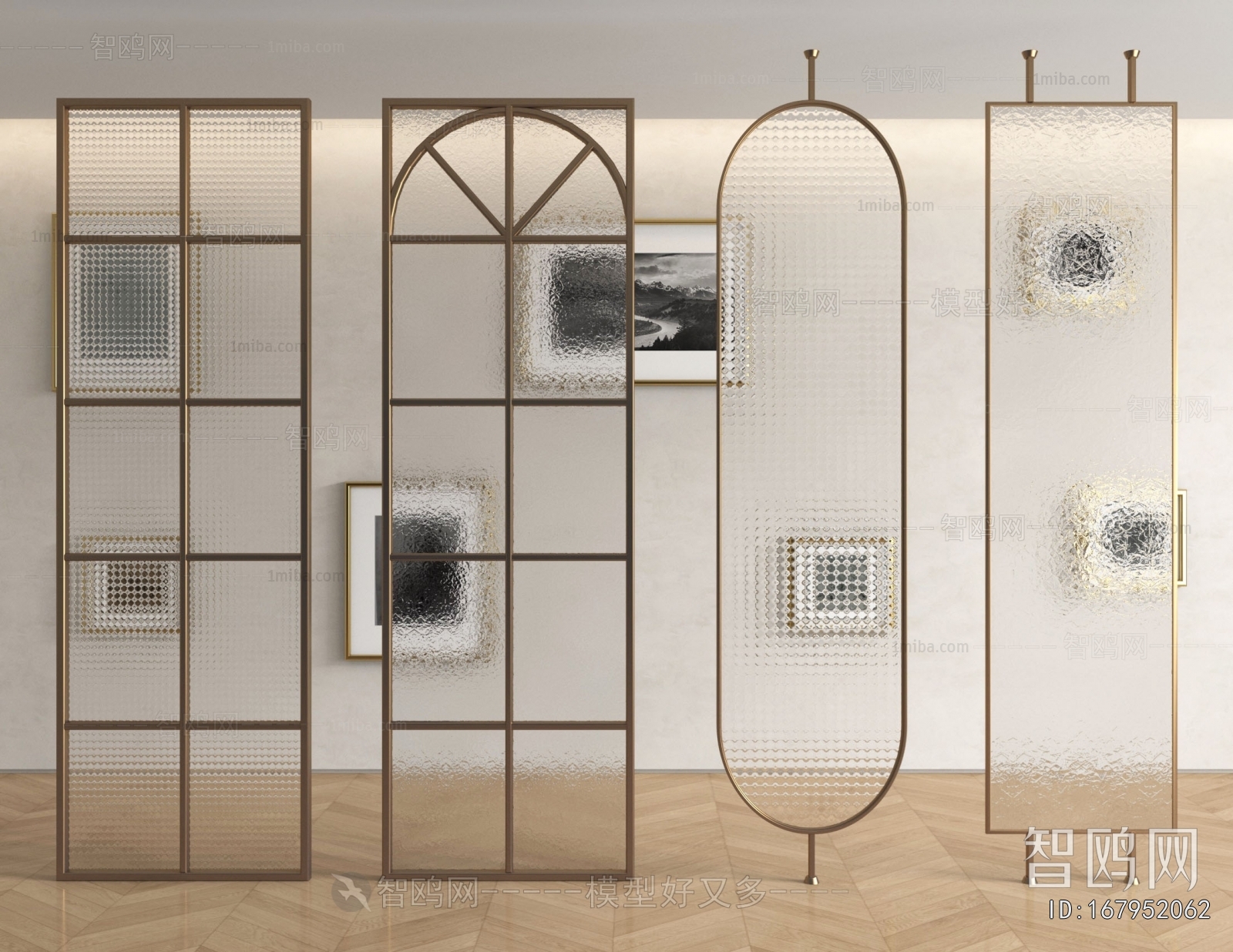 French Style Glass Screen Partition