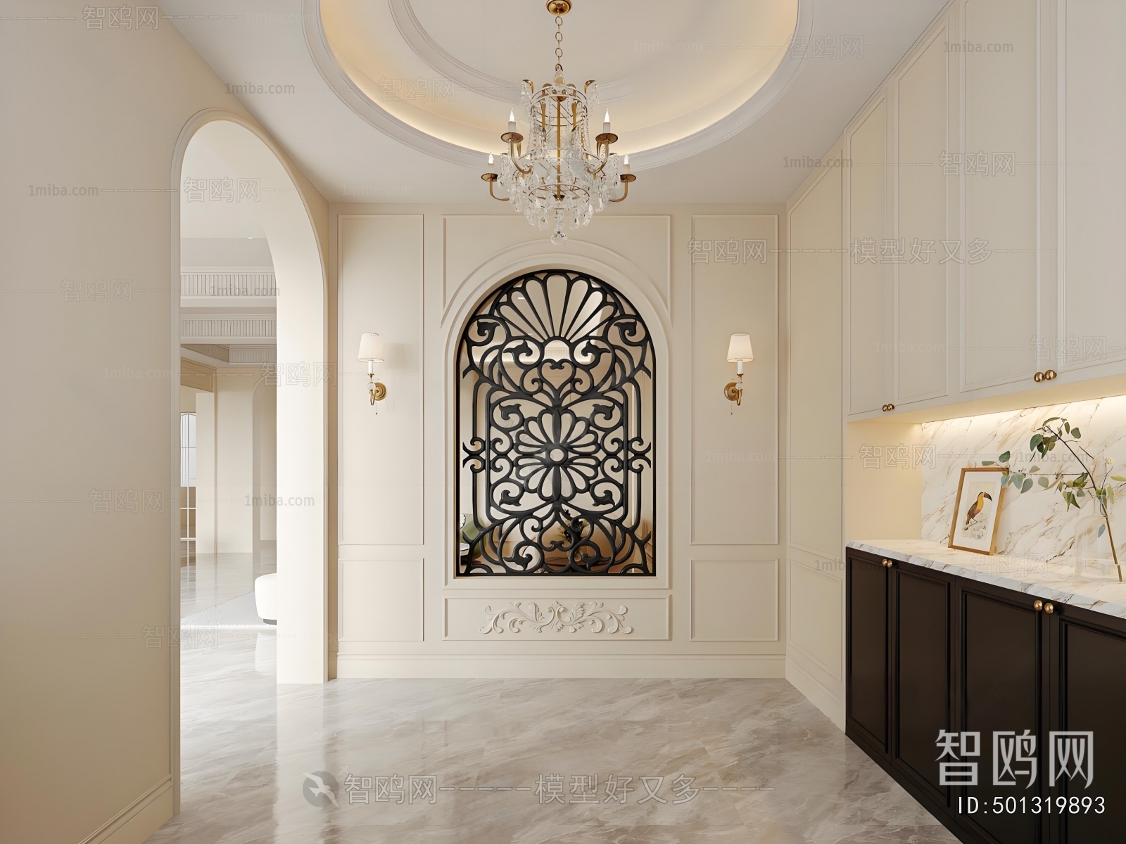 French Style Hallway