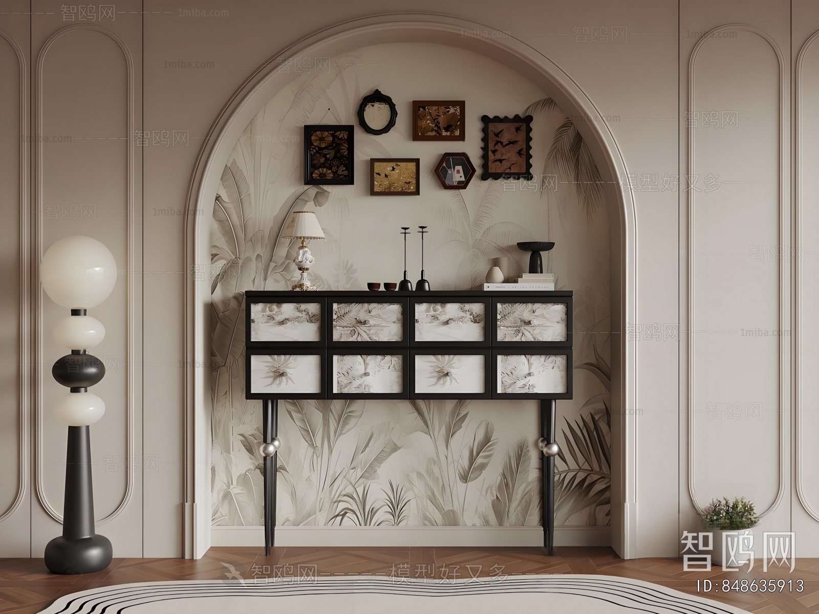 French Style Entrance Cabinet