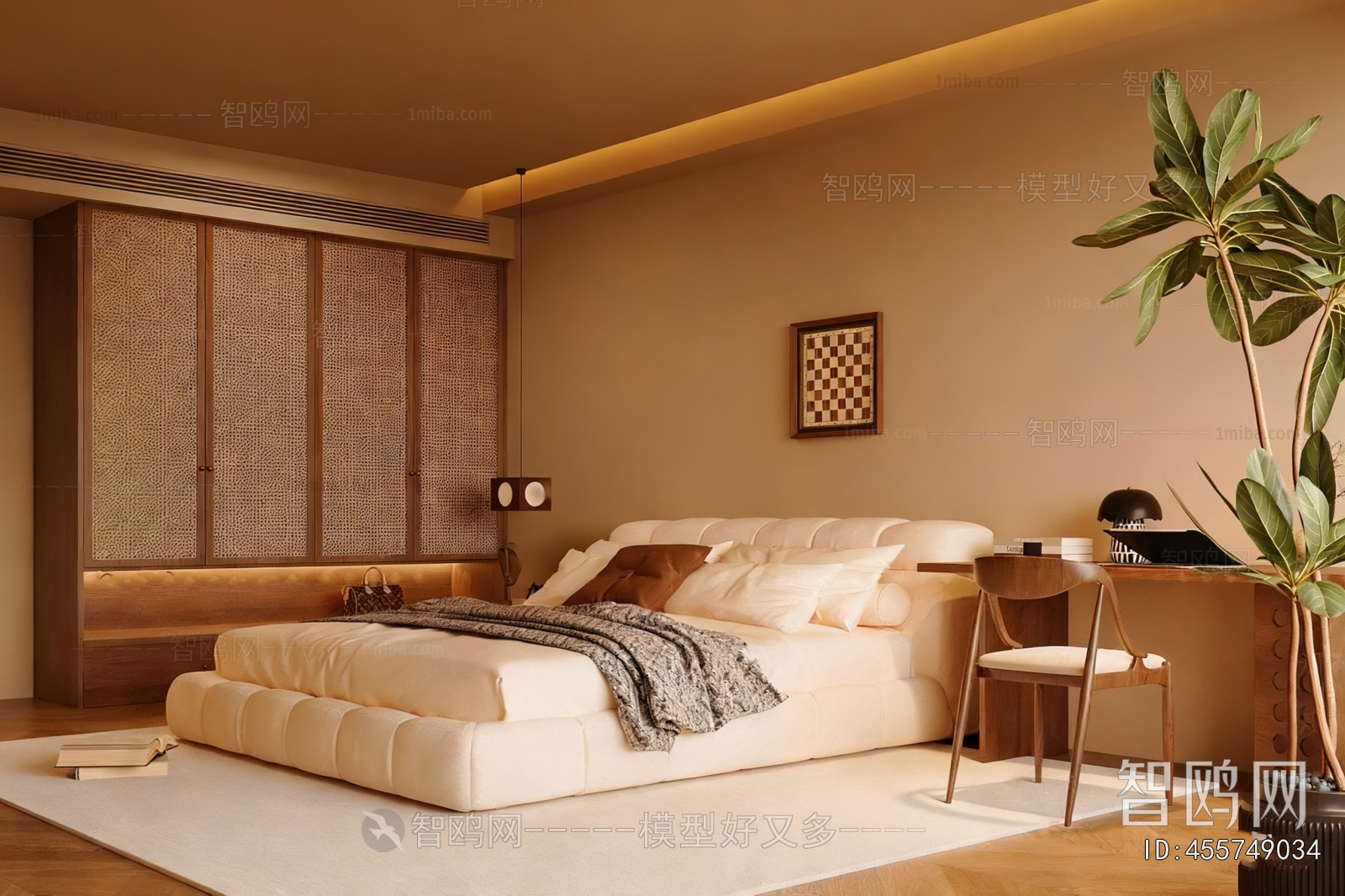 Wabi-sabi Style Bedroom