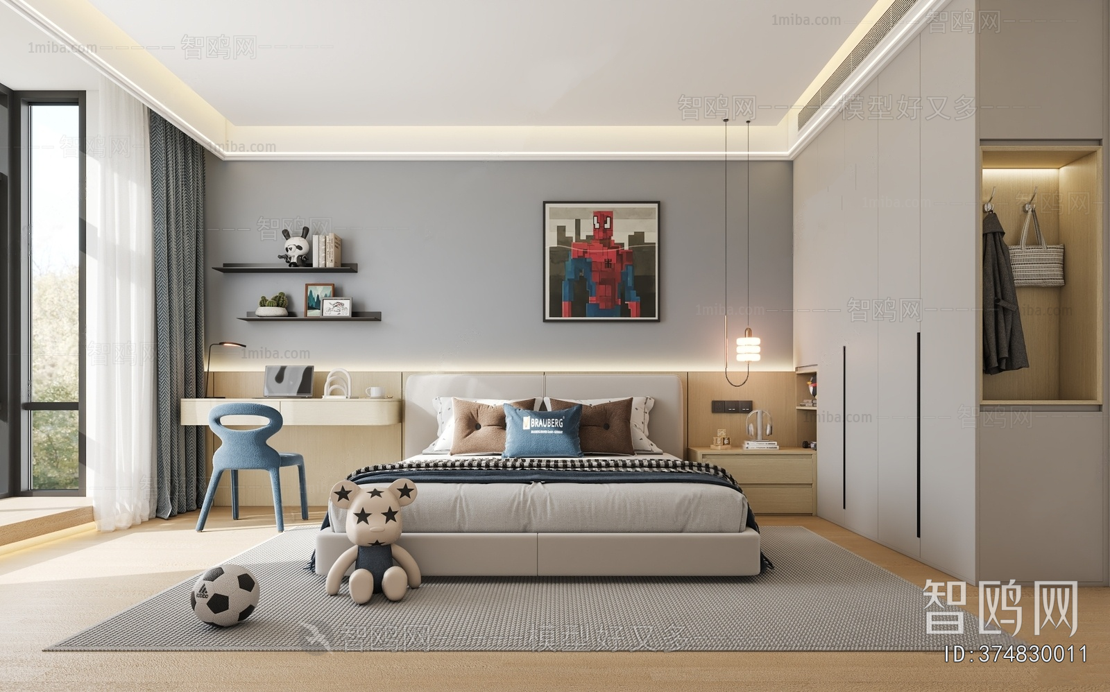 Modern Boy's Room And Son's Room